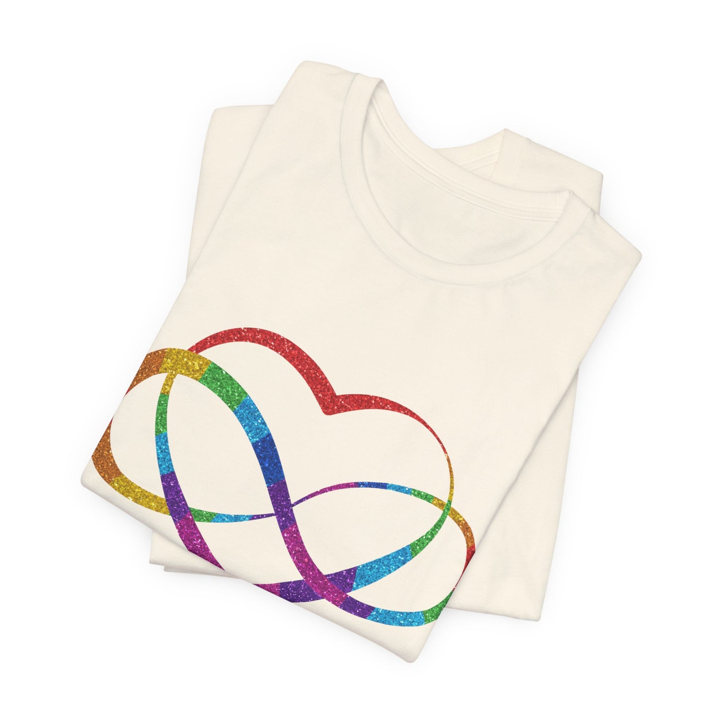 Polyamory Heart T-Shirt – Ethical Non-Monogamy Unisex Tee | Rainbow Poly Pride & Inclusive Love Shirt