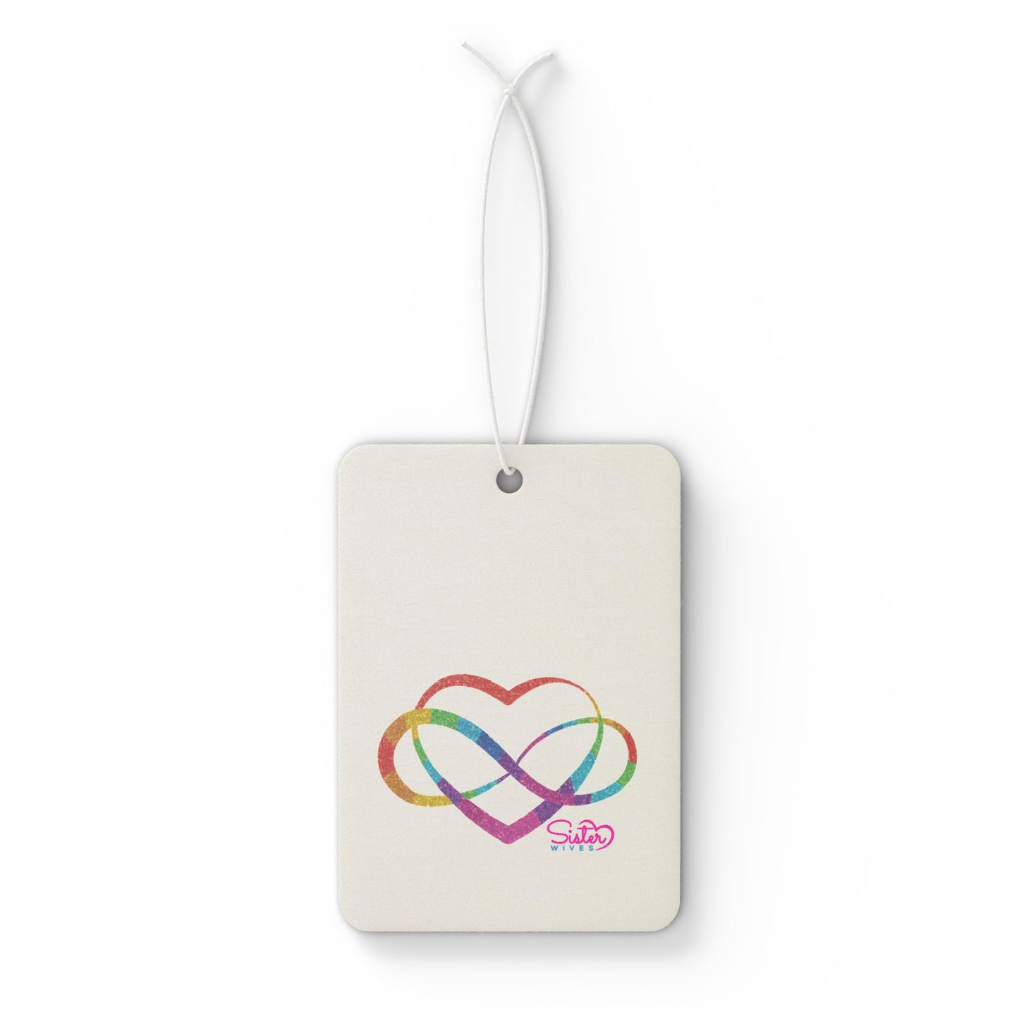 Polyamory Pride Car Air Freshener | Infinity Heart Hanging Air Freshener | ENM & Chosen Family Auto Decor | Inclusive Love Car Accessory