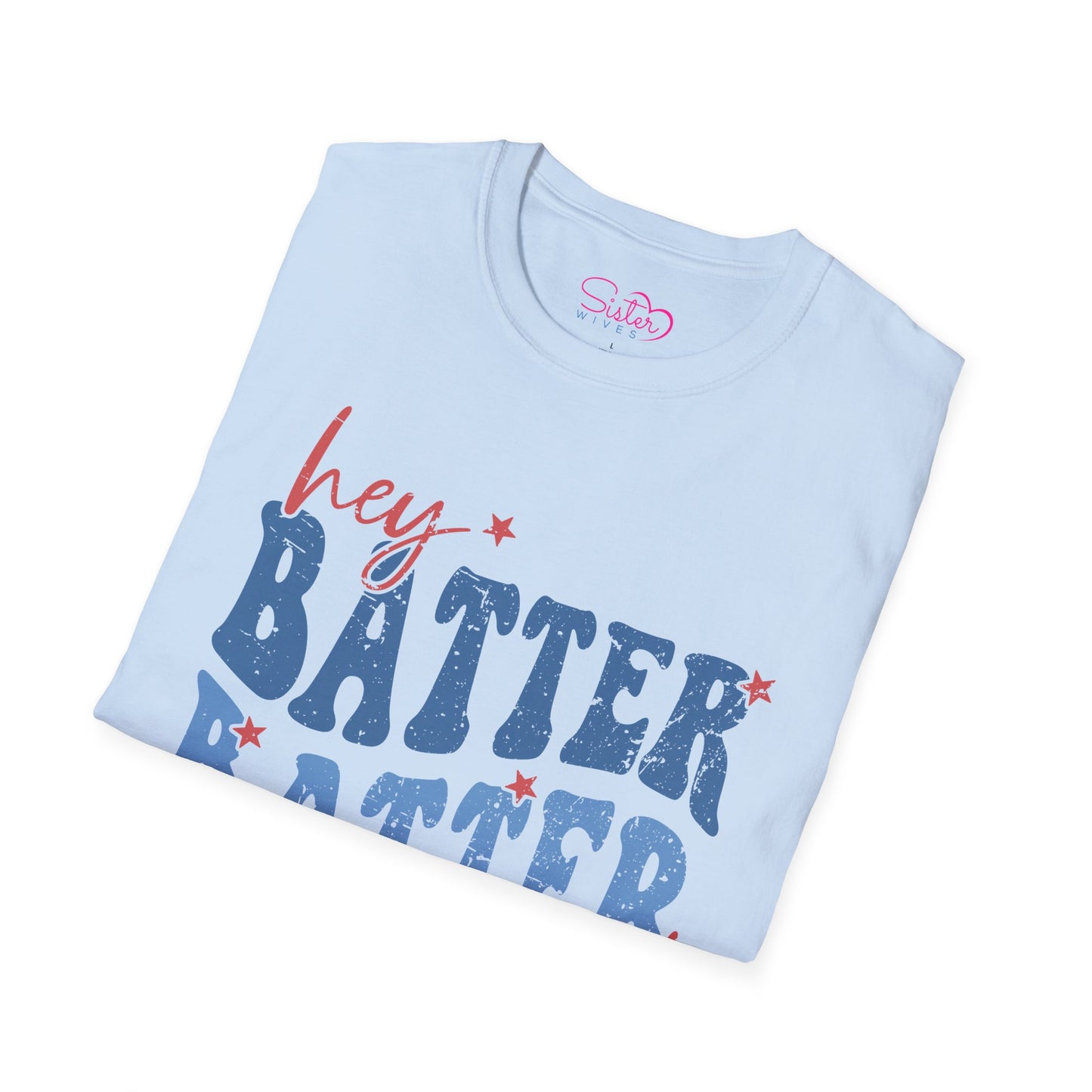Hey Batter Batter Swing T-Shirt | Playful Swinger Humor Tee | ENM & Polyamory Lifestyle Apparel