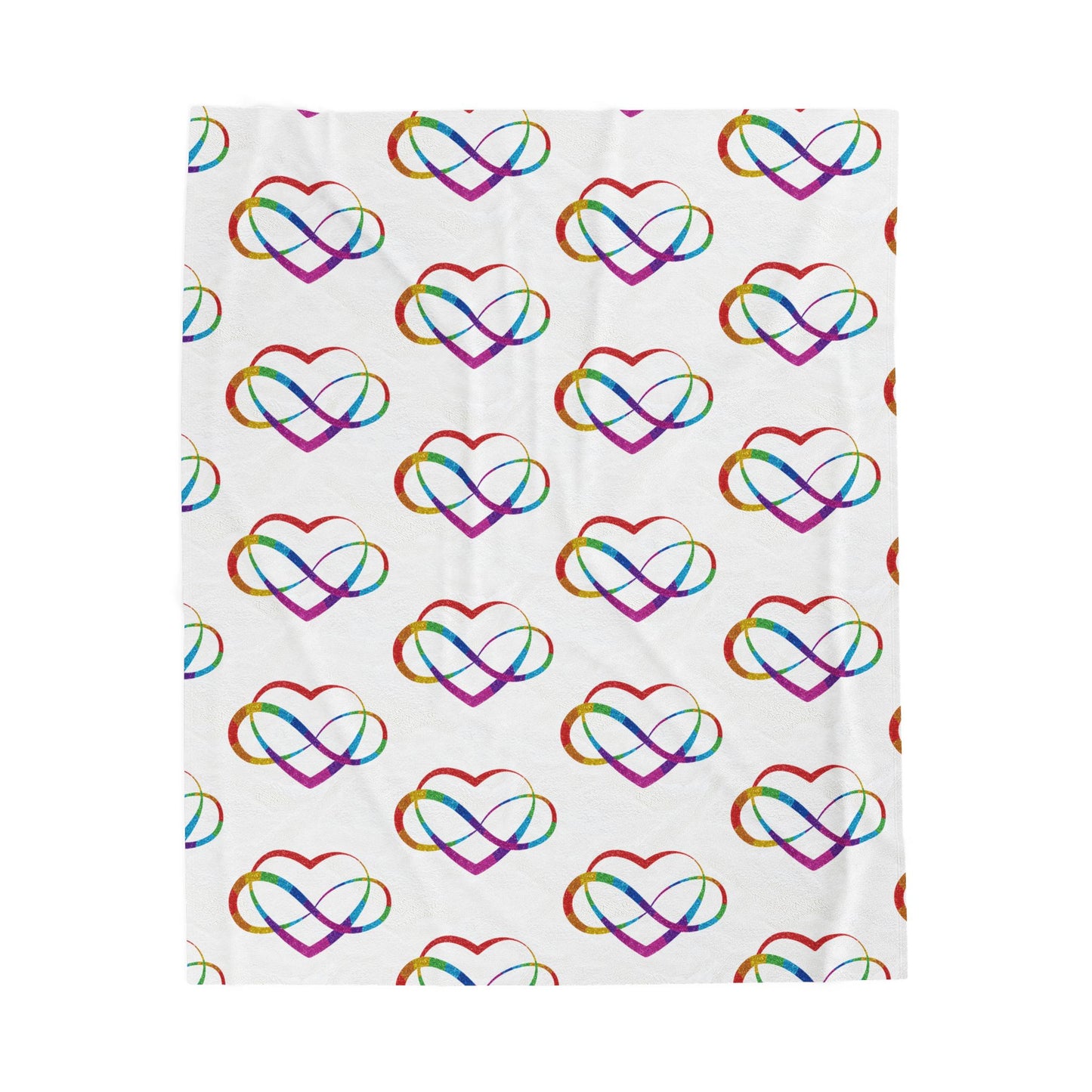 Rainbow Polyamory Heart Blanket – Ethical Non-Monogamy Plush Throw | Poly Pride & Inclusive Love Bedding
