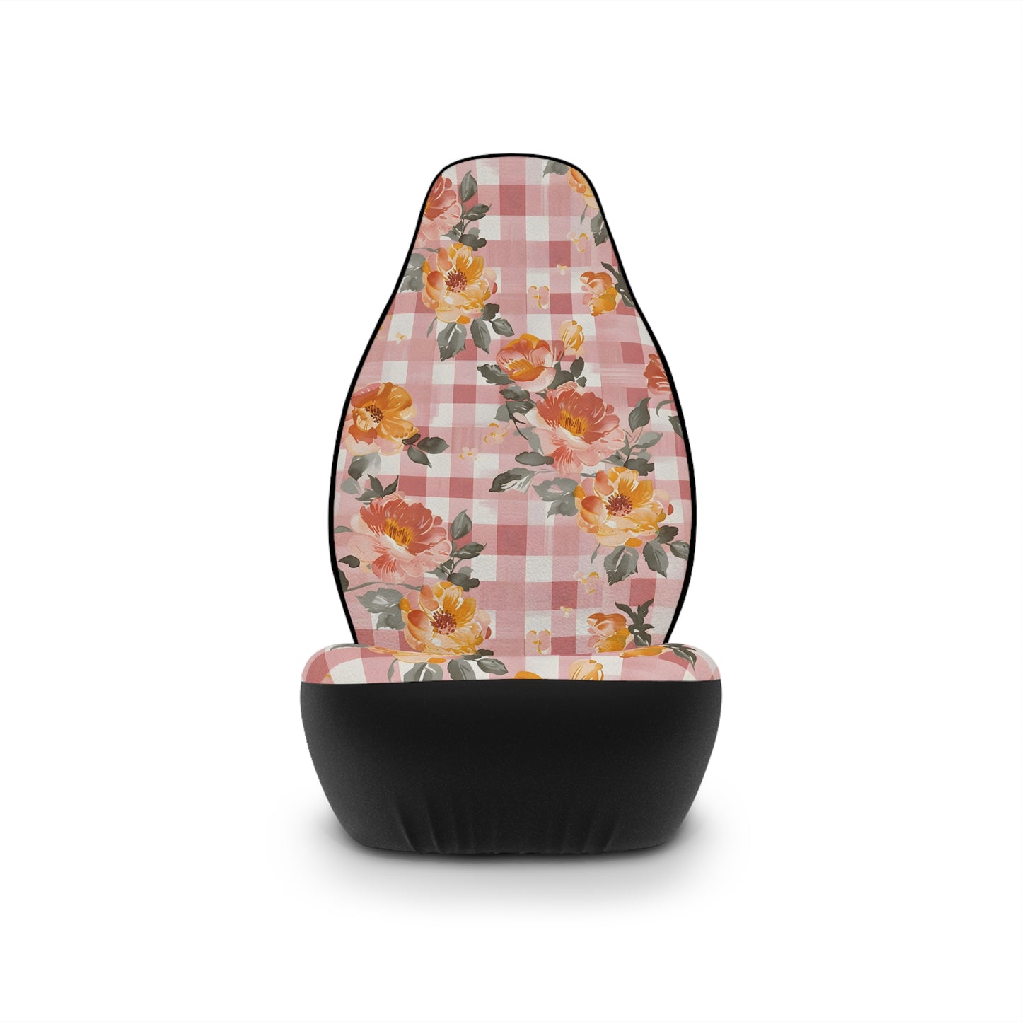 Pink Boho Floral Car Seat Covers – Retro Aesthetic Auto Decor | Polyamory & ENM Friendly