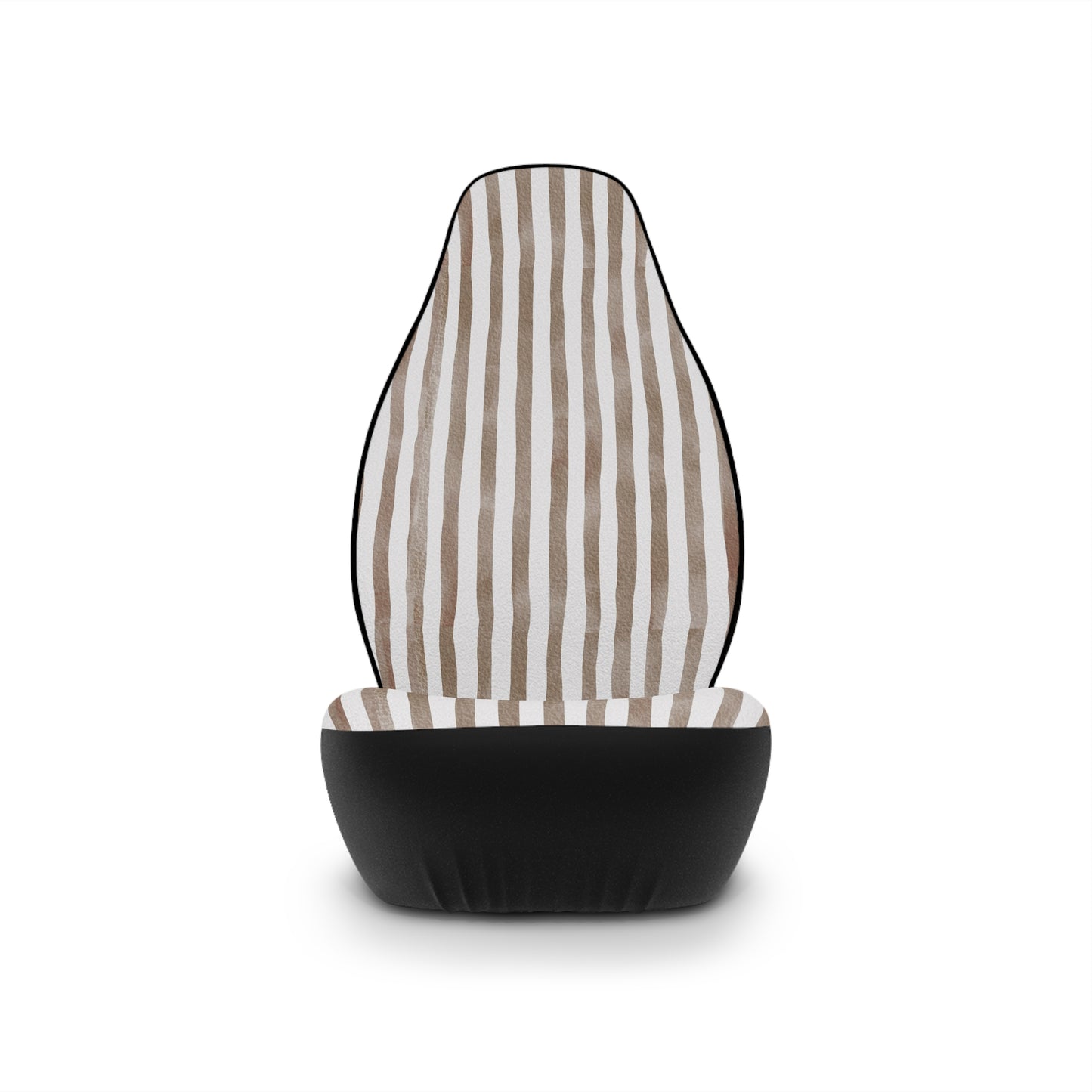 Neutral Stripe Car Seat Covers – Minimalist Boho Auto Decor | Polyamory & ENM Friendly