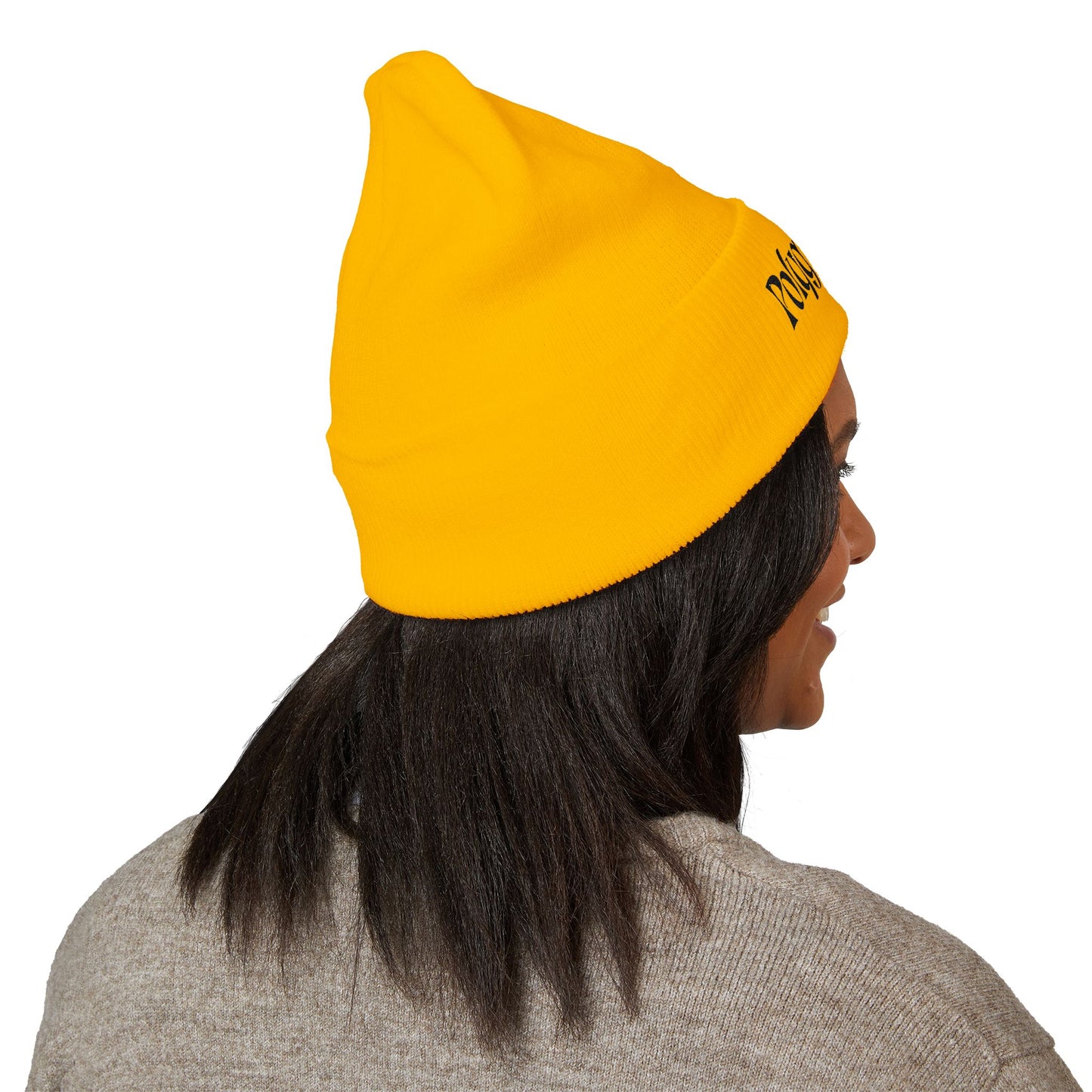 Polyglamorous Classic Cuffed Beanie, Trendy Winter Hat, Stylish Knit Beanie, Unique Gift for Her, Fashion Accessory, Cosy Beanie Hat