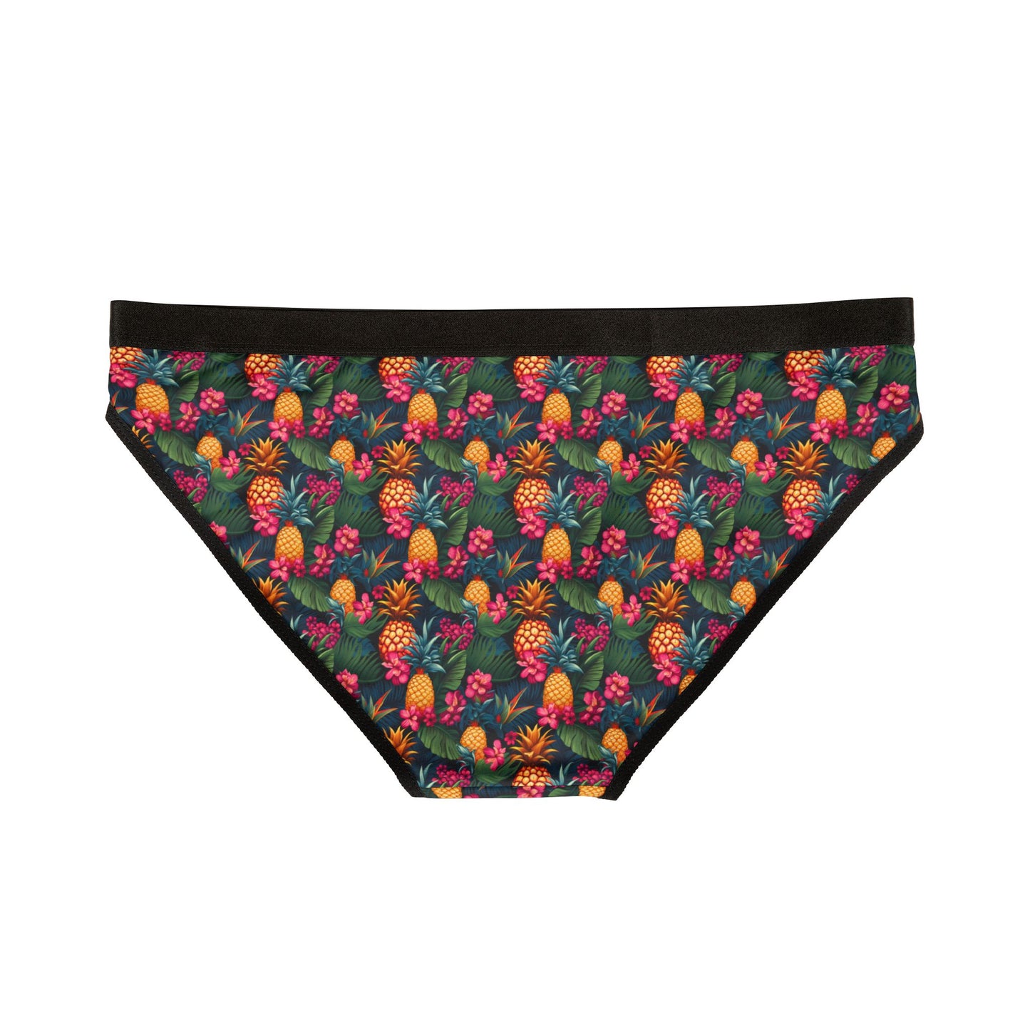 Sisterwives Tropical Pineapple & Floral Women’s Panties Vibrant Lingerie, Comfortable Underwear, Fun Gift for Her