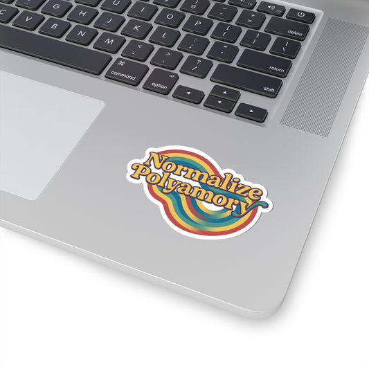 Normalize Polyamory Kiss-Cut Stickers - Colorful LGBTQ+ Pride Decals for Laptop, Journals, Bumper, Water Bottles, Gifts