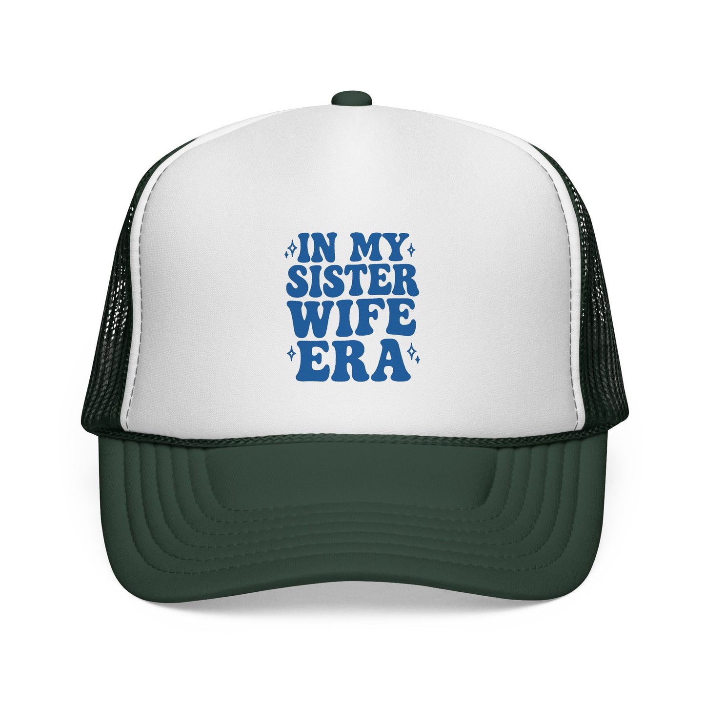 Blue In My Sisterwife Era Trucker Hat – Retro Mesh Cap, Adjustable Snapback