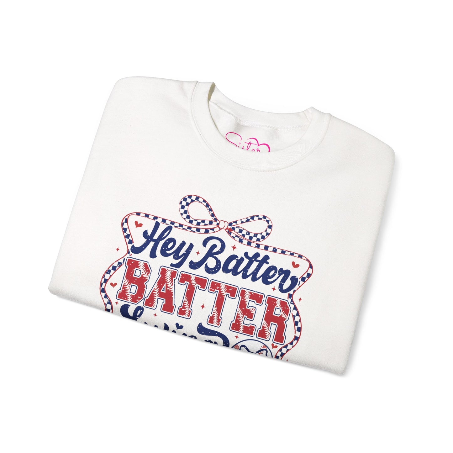 Hey Batter Batter Swing Sweatshirt | Playful Swinger Humor Pullover | ENM & Polyamory Lifestyle Apparel