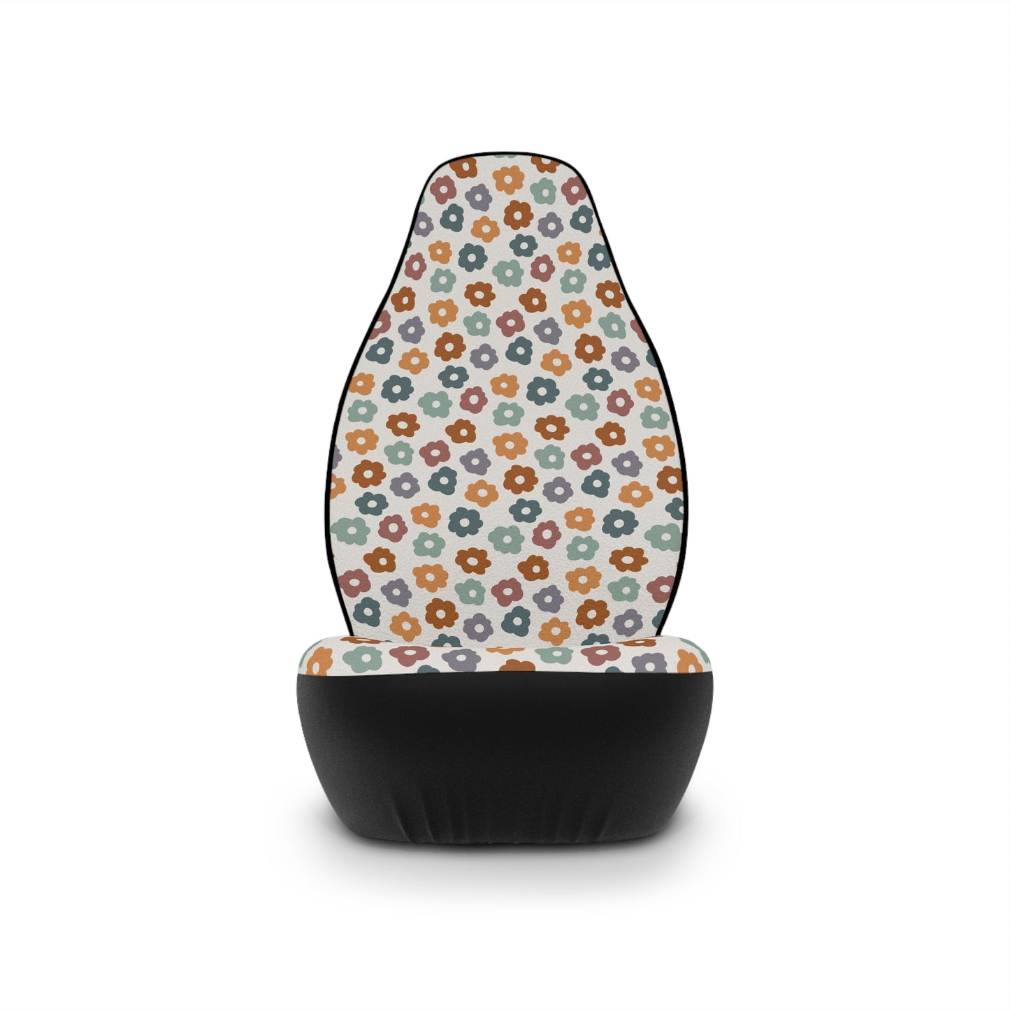 Retro Flower Car Seat Covers | Bohemian Auto Interior | Inclusive Polyamory Lifestyle Decor