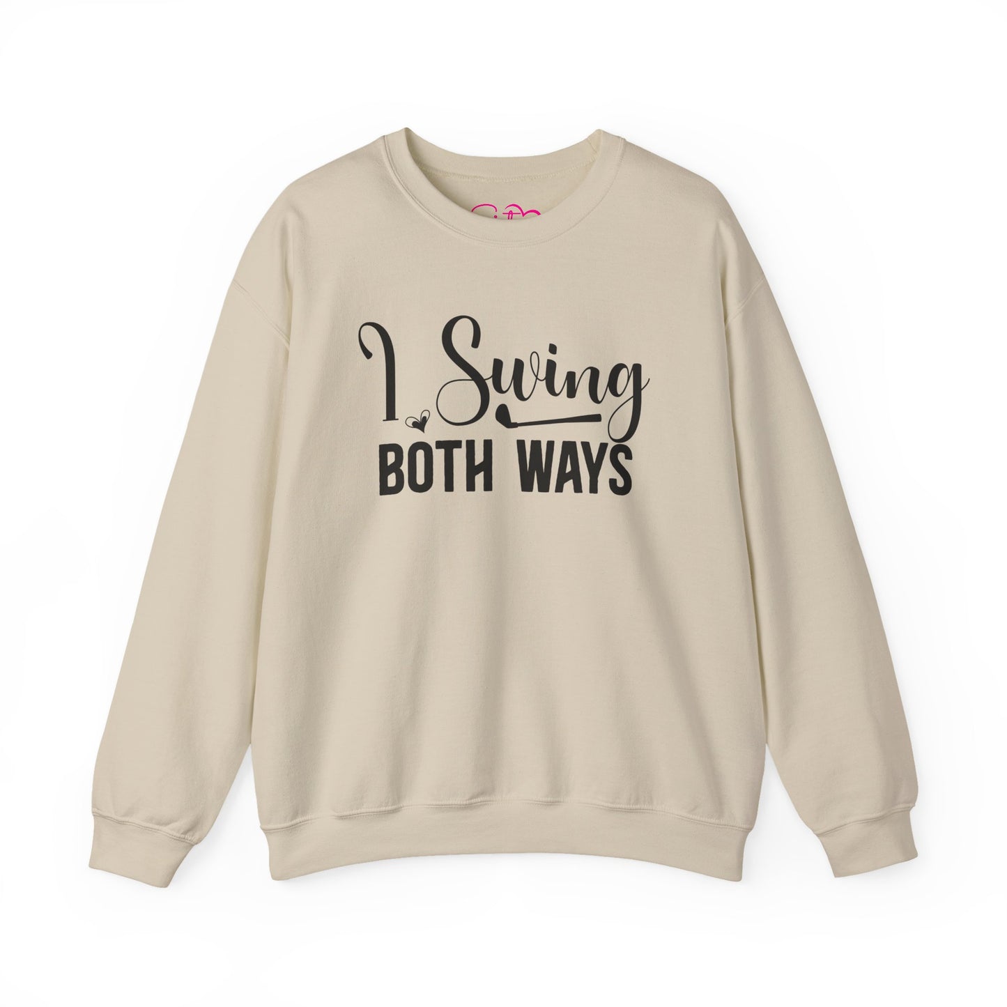 I Swing Both Ways Crewneck Sweatshirt | Bisexual & Swinger Humor Pullover | ENM Friendly Cozy Sweatshirt | Inclusive Relationship Apparel