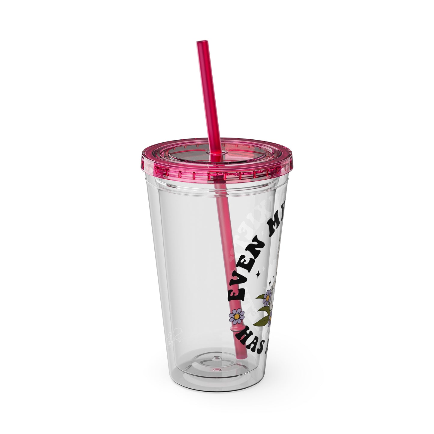 Even My Anxiety Has Anxiety” Skeleton Peace Sign 16oz Sunsplash Tumbler | Dark Humor Mental Health Cup | Goth Aesthetic Drinkware | Spooky Skeleton Cup | Anxiety Humor Gift