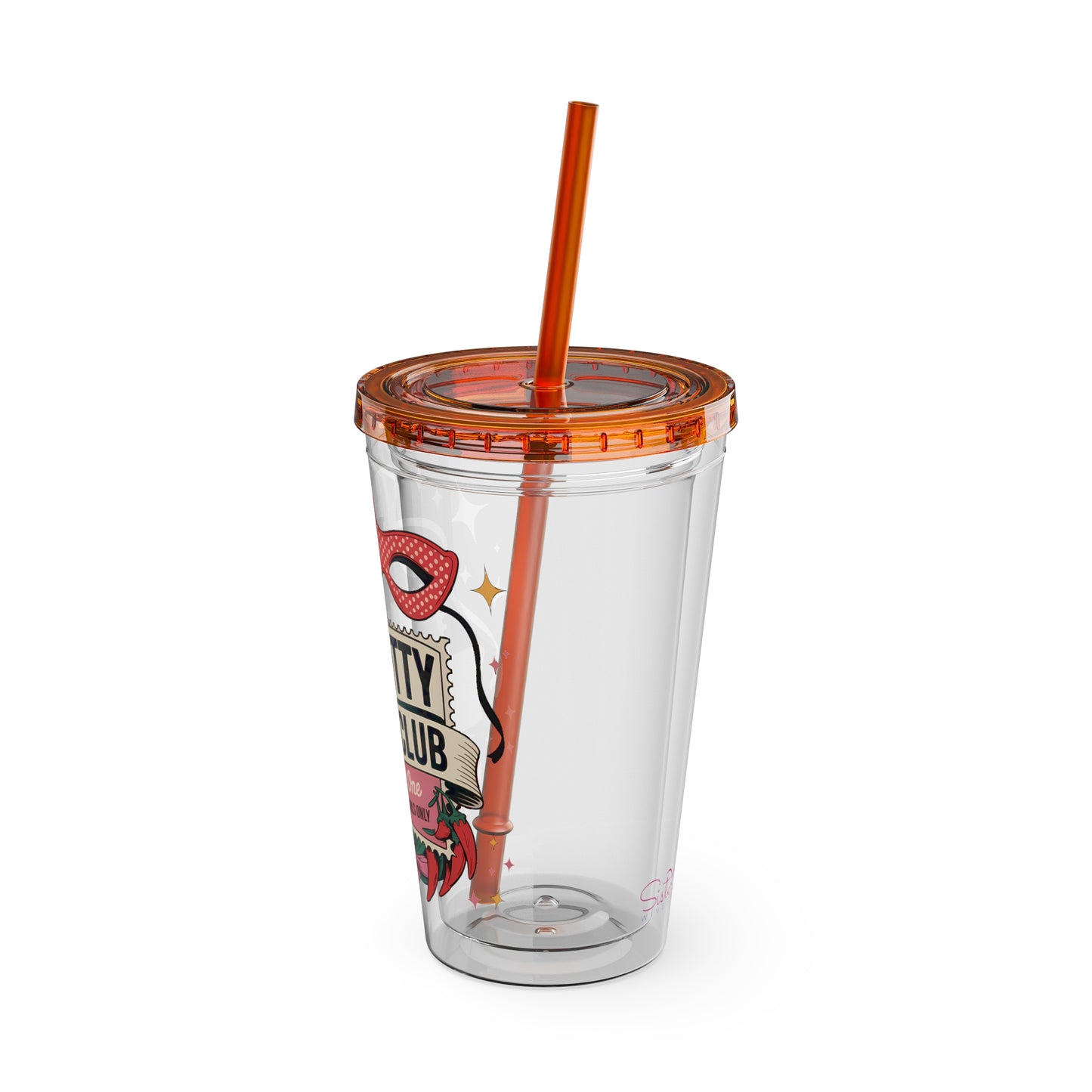 Admit One: Smutty Book Club – 16oz Sunsplash Tumbler | Polyamory Pride Cup | ENM Lifestyle Drinkware | Swinger Aesthetic Travel Cup | Spicy Romance Reader Gift | Poly, Open Relationship,...
