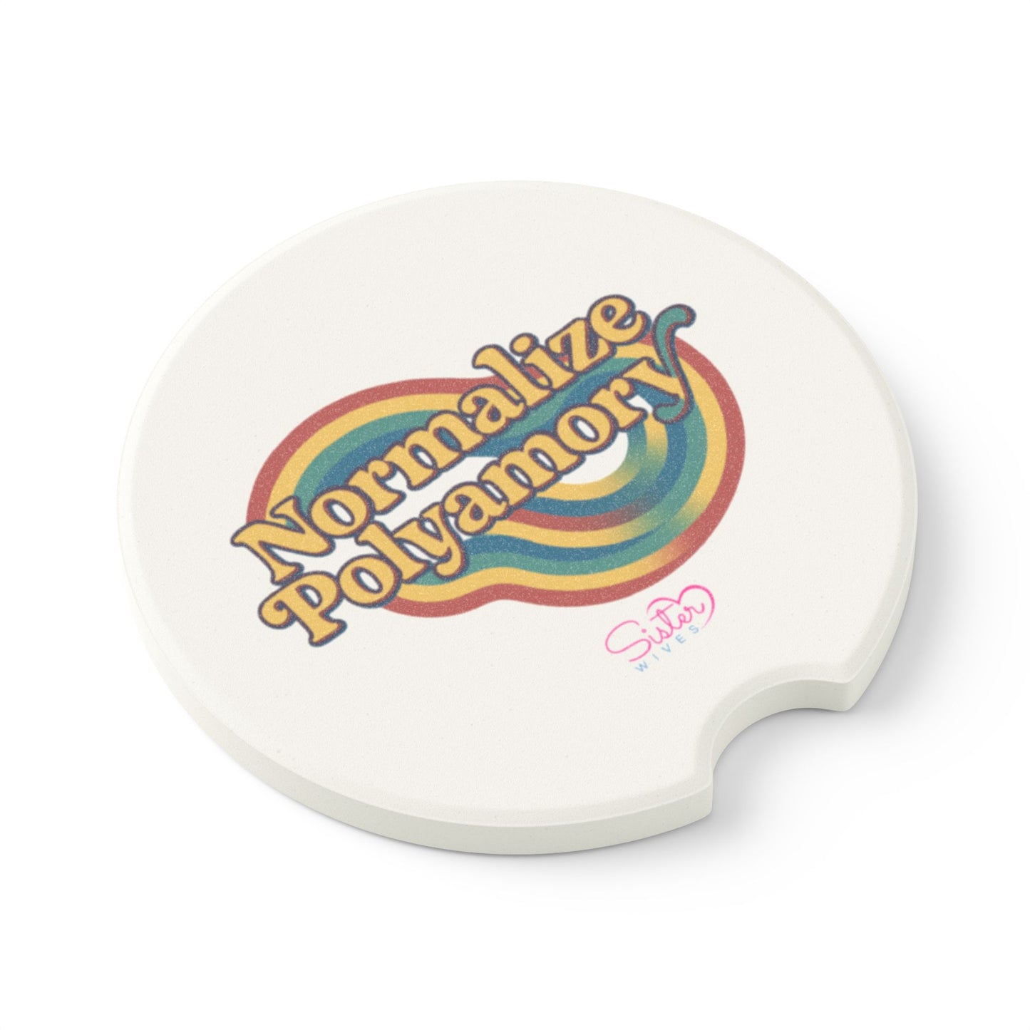 Soapstone Car Coaster Yellow Normalize Polyamory
