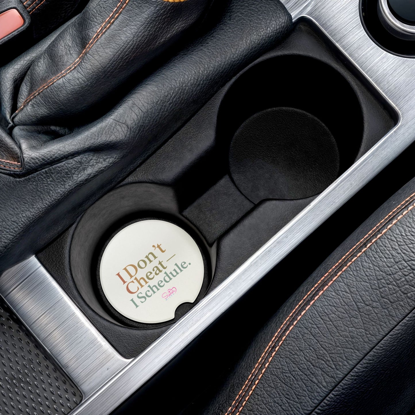 Soapstone Car Coaster I Don't Cheat, I Schedule Polyamory, Ethical Non Monogamy