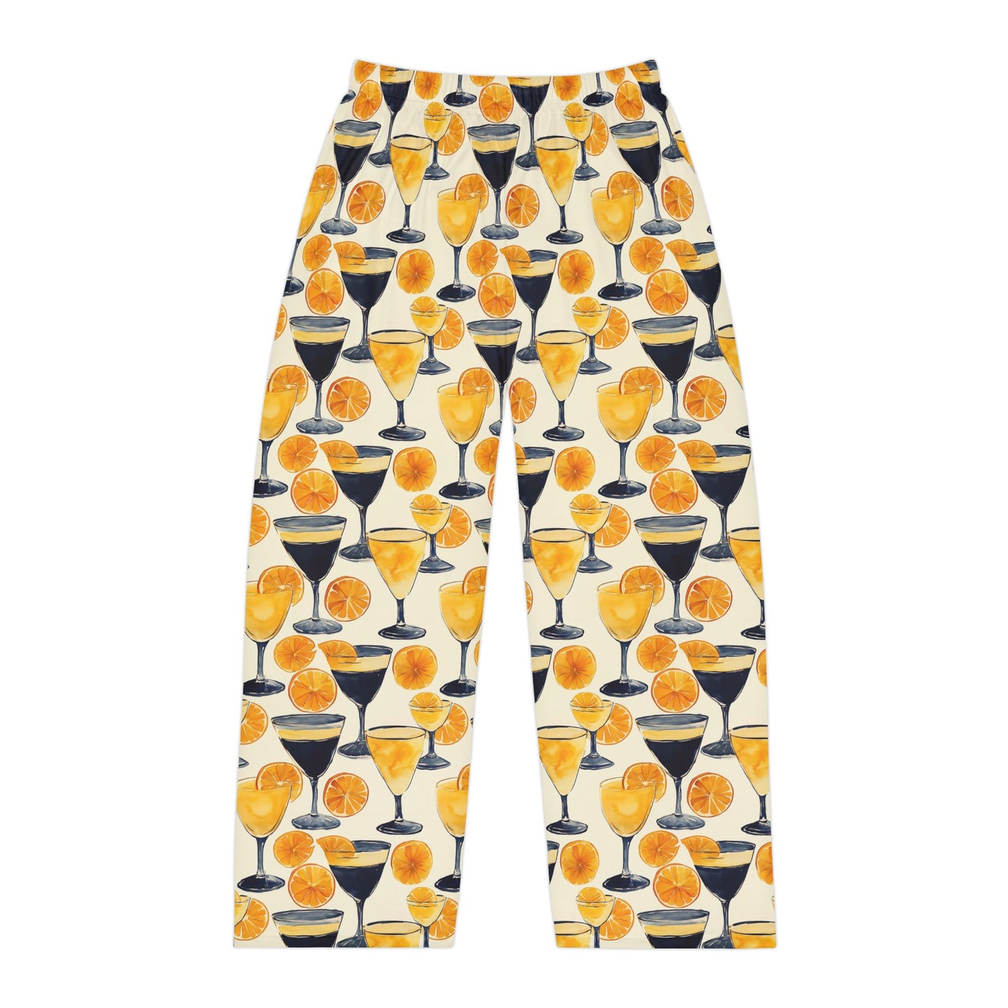 Men’s Citrus Cocktail Pajama Pants | Citrus Martini Lounge Pants | Playful Bar Cart Sleepwear | Polyamory & ENM Friendly