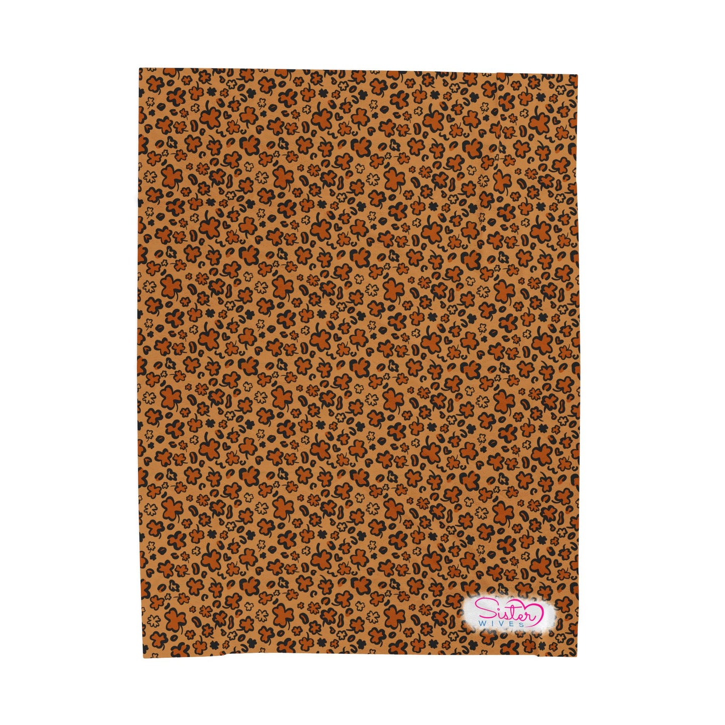 Leopard Print Shamrock Throw Blanket St. Patty’s Day Home Decor Polyamory Sisterwives ENM Friendly Home Decor | Swinger Lifestyle Cozy Blanket