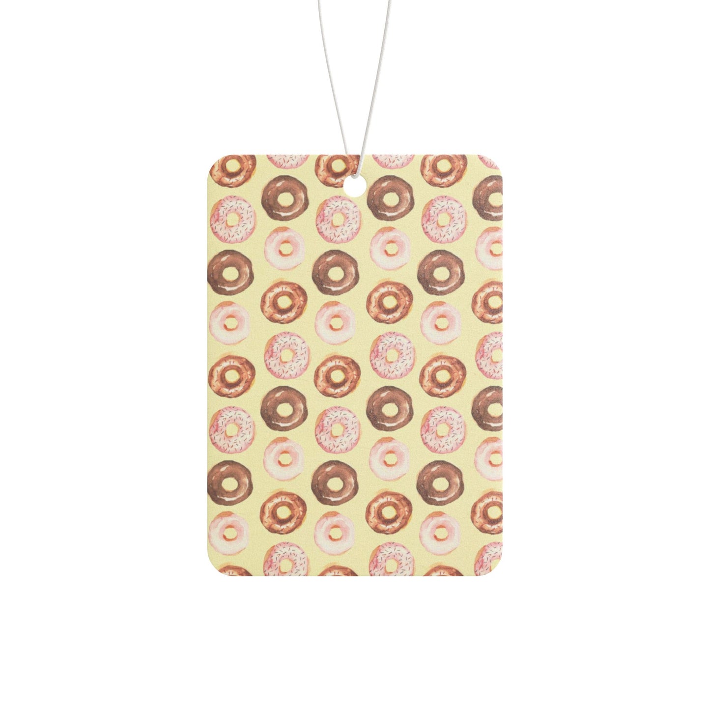 Donut Aesthetic Car Air Freshener – Cute Pastel Foodie Hanging Diffuser | Pine, New Car & Black Ice Scents