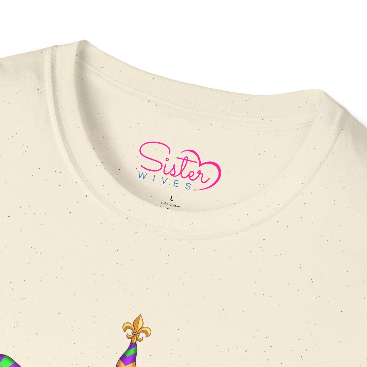 Mardi Gras Throuple Gnome T-Shirt | Polyamory ENM Pride Tee | Festive Gnome Graphic Shirt | Chosen Family Swinger Lifestyle Apparel