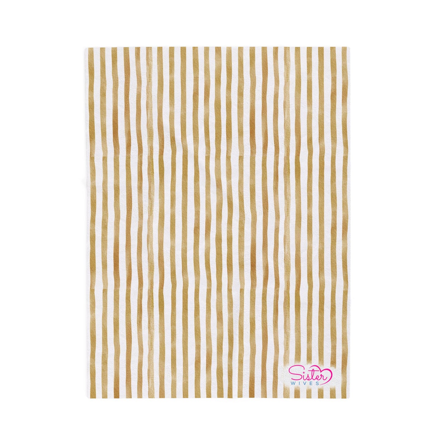 Soft Stripe Throw Blanket – Polyamory Sisterwives ENM Friendly Home Decor | Swinger Lifestyle Cozy Blanket | Minimalist Blush Stripe Throw