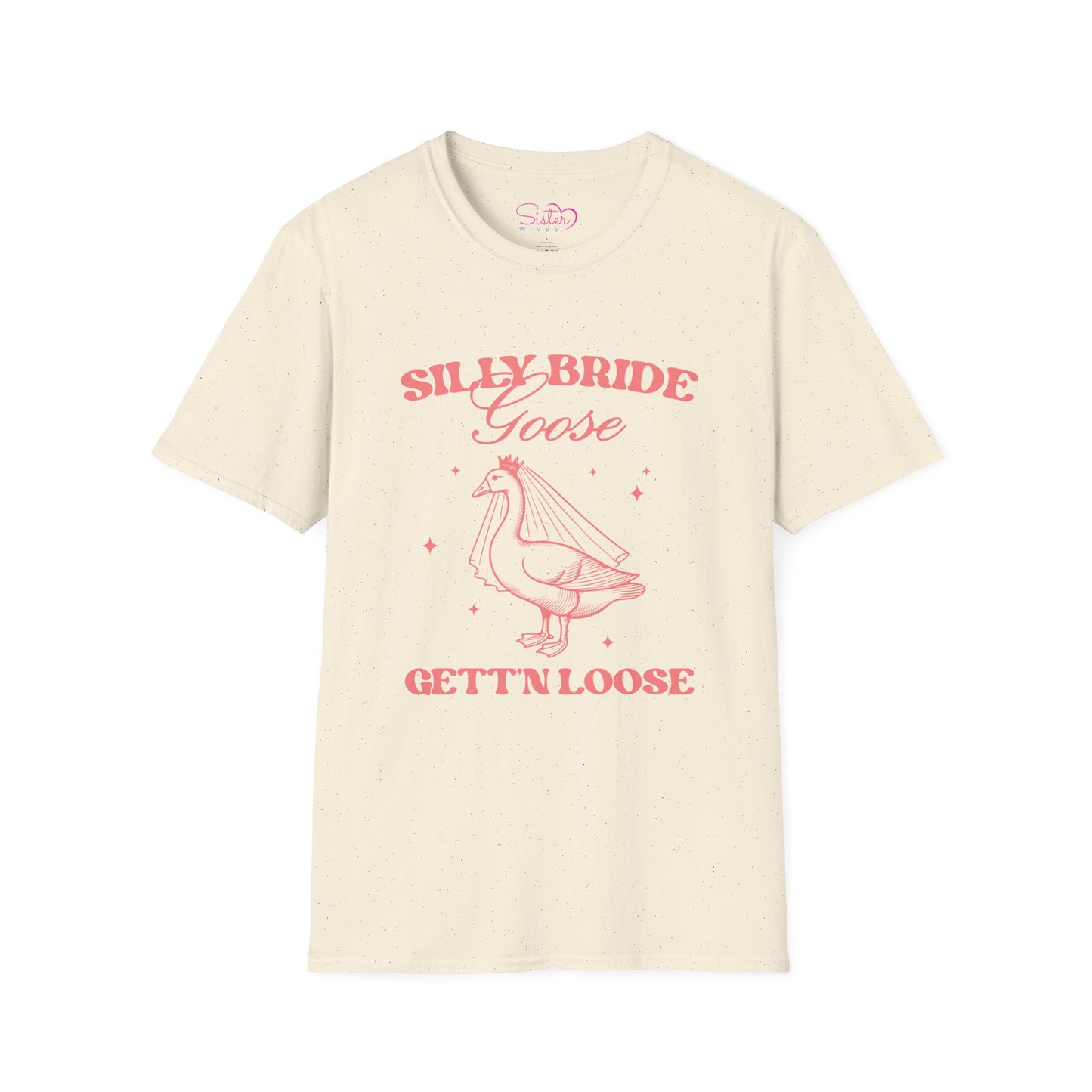 Silly Bride Goose Gettin Loose Shirt – Funny Bachelorette Party Tee, Bride Humor Wedding Shirt, Poly-Friendly Unisex Gildan 64000