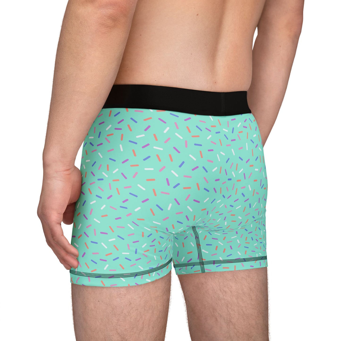 Blue Sprinkle Men’s Boxer Briefs | Polyamory-Friendly Underwear | ENM Men’s Loungewear | Aesthetic Stretch Boxer Briefs | Body-Positive Intimates