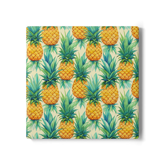 Upsidedown Tropical Pineapple Coaster Set - Fun Summer Drink Coaster, Home Bar Decor, Tropical Party Supplies, Gift for Beach Lovers, Kitchen Accessory