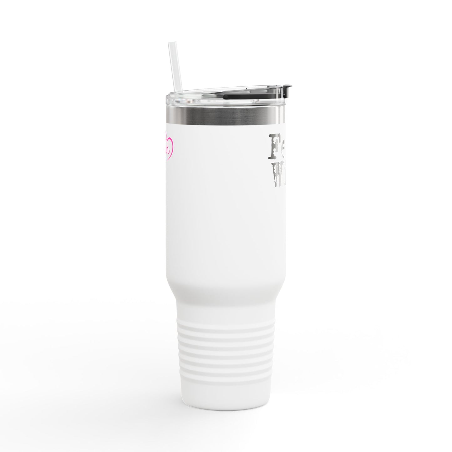 Feral Wife 40oz Tumbler | Insulated Travel Mug with Handle & Straw | Wifey Lifestyle Cup | ENM & Polyamory Gift