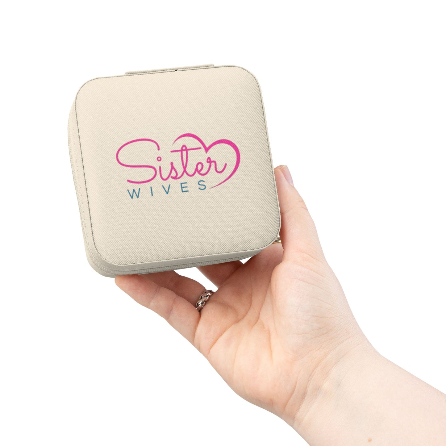Sister Wives Logo Travel Jewelry Case — Compact Jewelry Organizer for Rings, Earrings & Necklaces