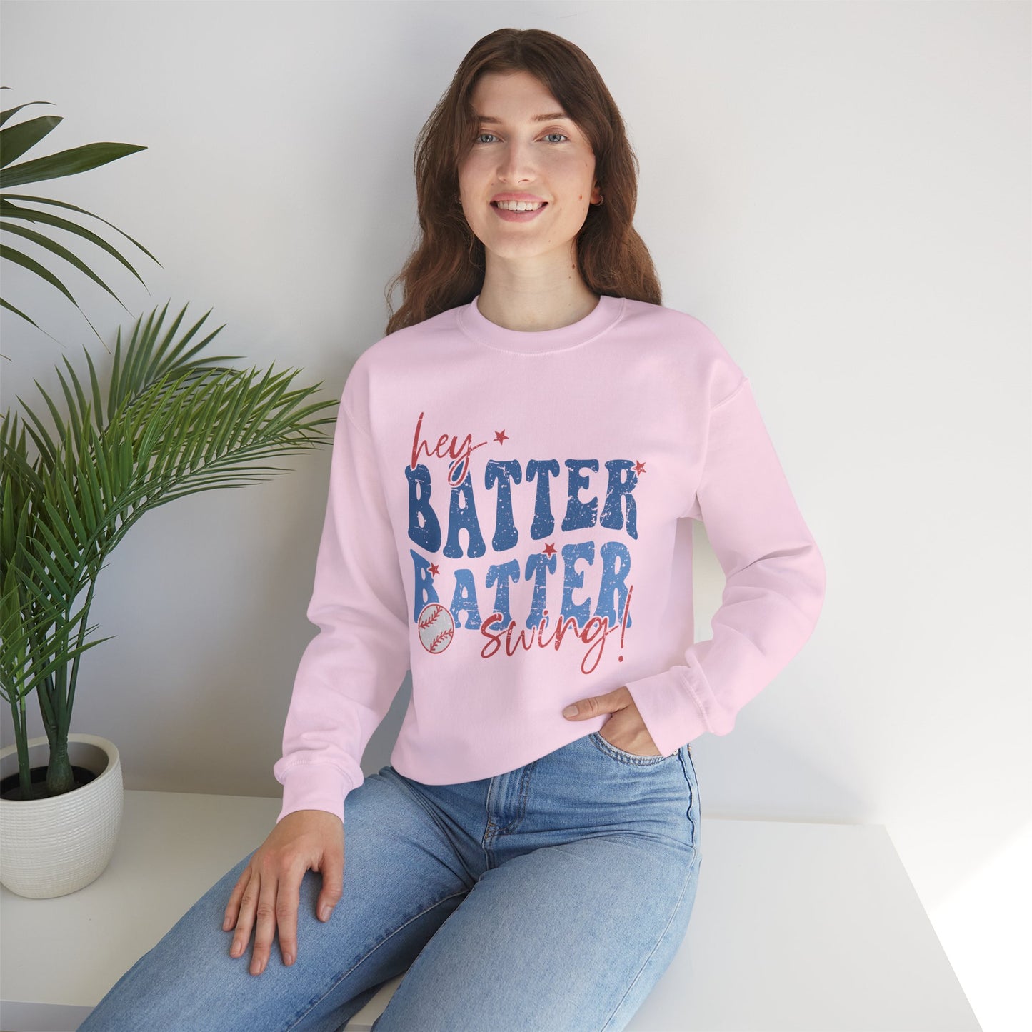 Hey Batter Batter Swing Sweatshirt | Playful Swinger Humor Pullover | ENM & Polyamory Lifestyle Apparel