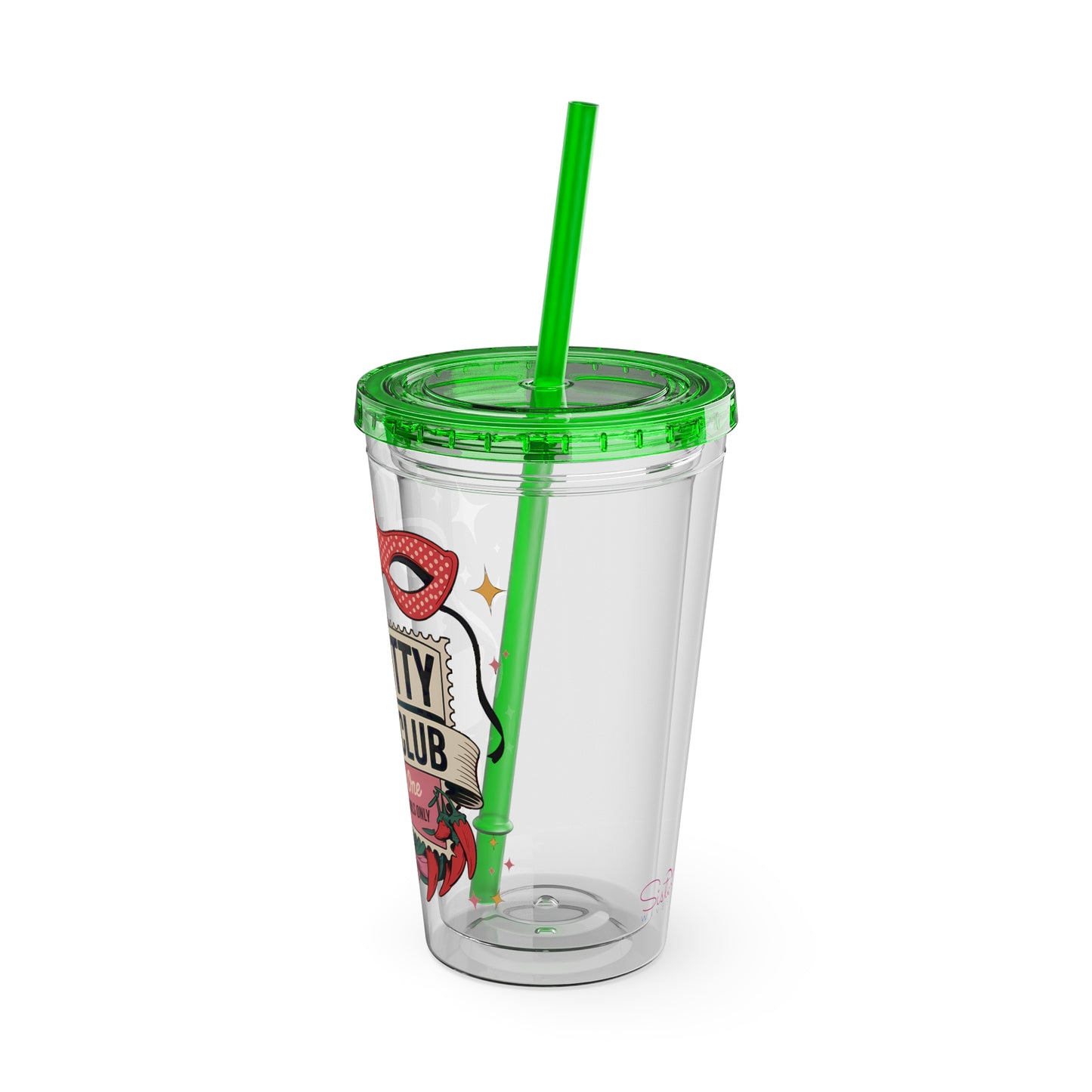 Admit One: Smutty Book Club – 16oz Sunsplash Tumbler | Polyamory Pride Cup | ENM Lifestyle Drinkware | Swinger Aesthetic Travel Cup | Spicy Romance Reader Gift | Poly, Open Relationship,...