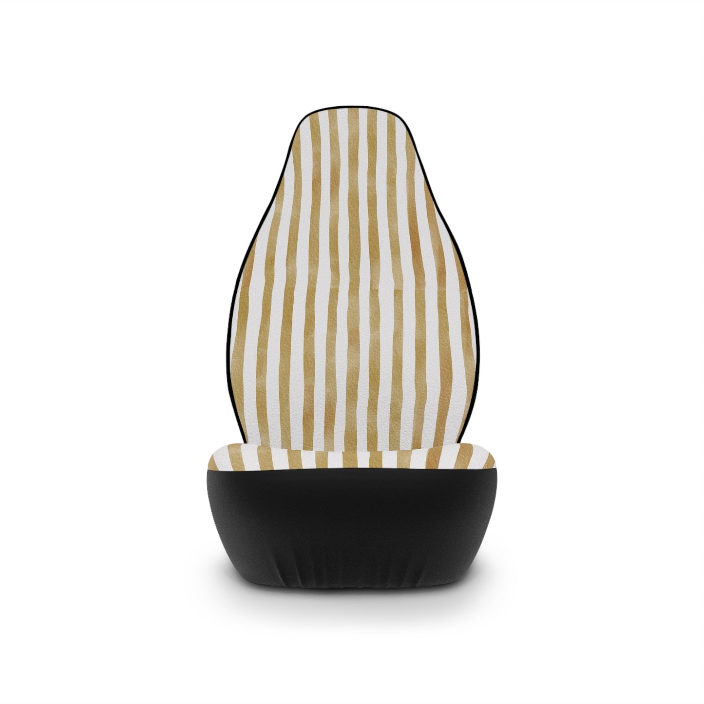 Natural Brown Stripe Car Seat Covers – Minimalist Boho Auto Decor | Polyamory & ENM Friendly