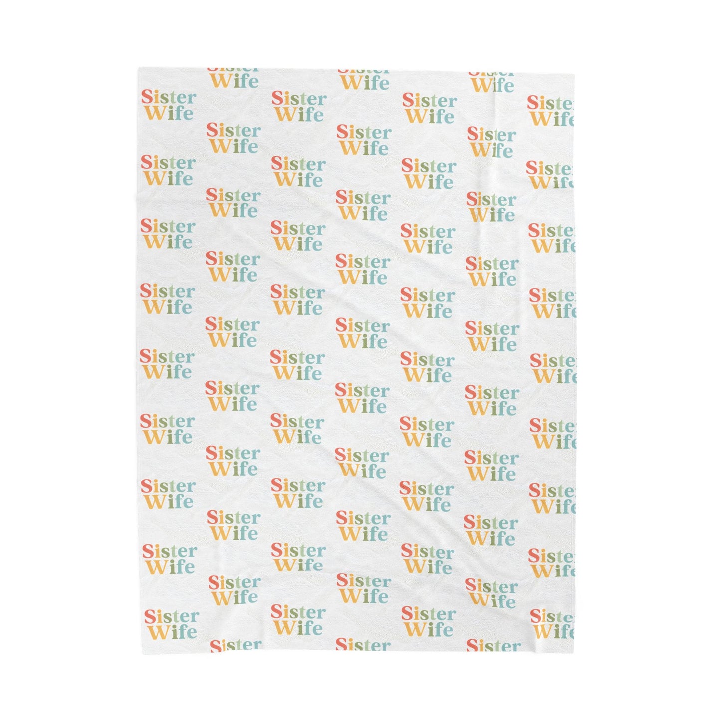 Sister Wife Pastel Velveteen Plush Blanket Soft Pastel Family Tribute Throw