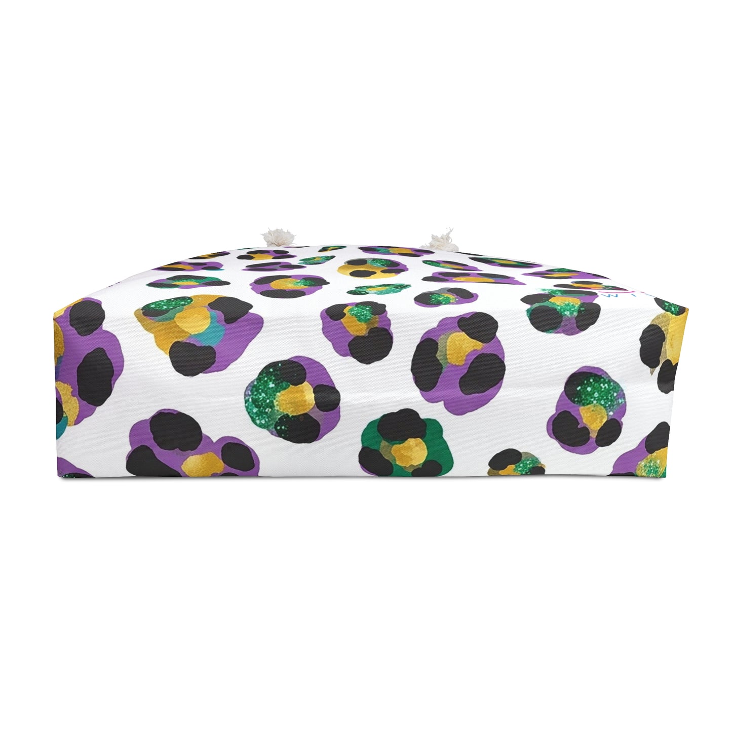 Mardi Gras Cheetah Print Weekender Bag | Polyamory ENM Friendly Travel Tote | Matching Couple & Throuple Overnight Bag | Festival & Cruise Carryall