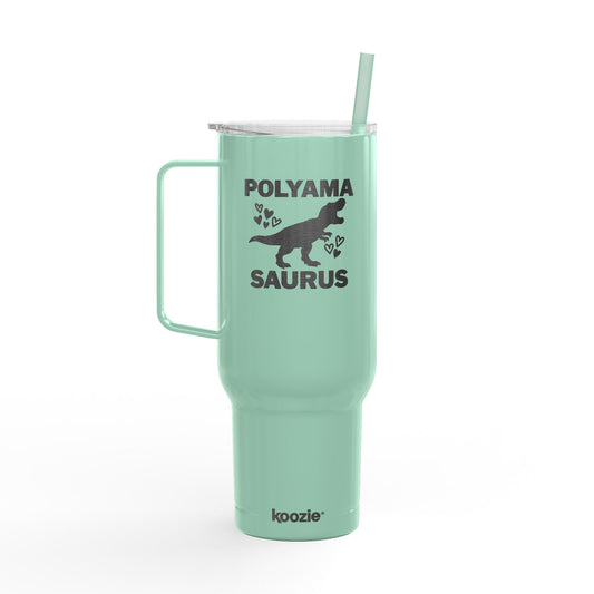 Polyama Saurus Dinosaur Polyamorous Funny Personalized Insulated Tumbler with Lid, 40oz - Custom Engraved Travel Mug for Hot & Cold Drinks, Sunscreen Tumbler, Birthday Gift, [...]