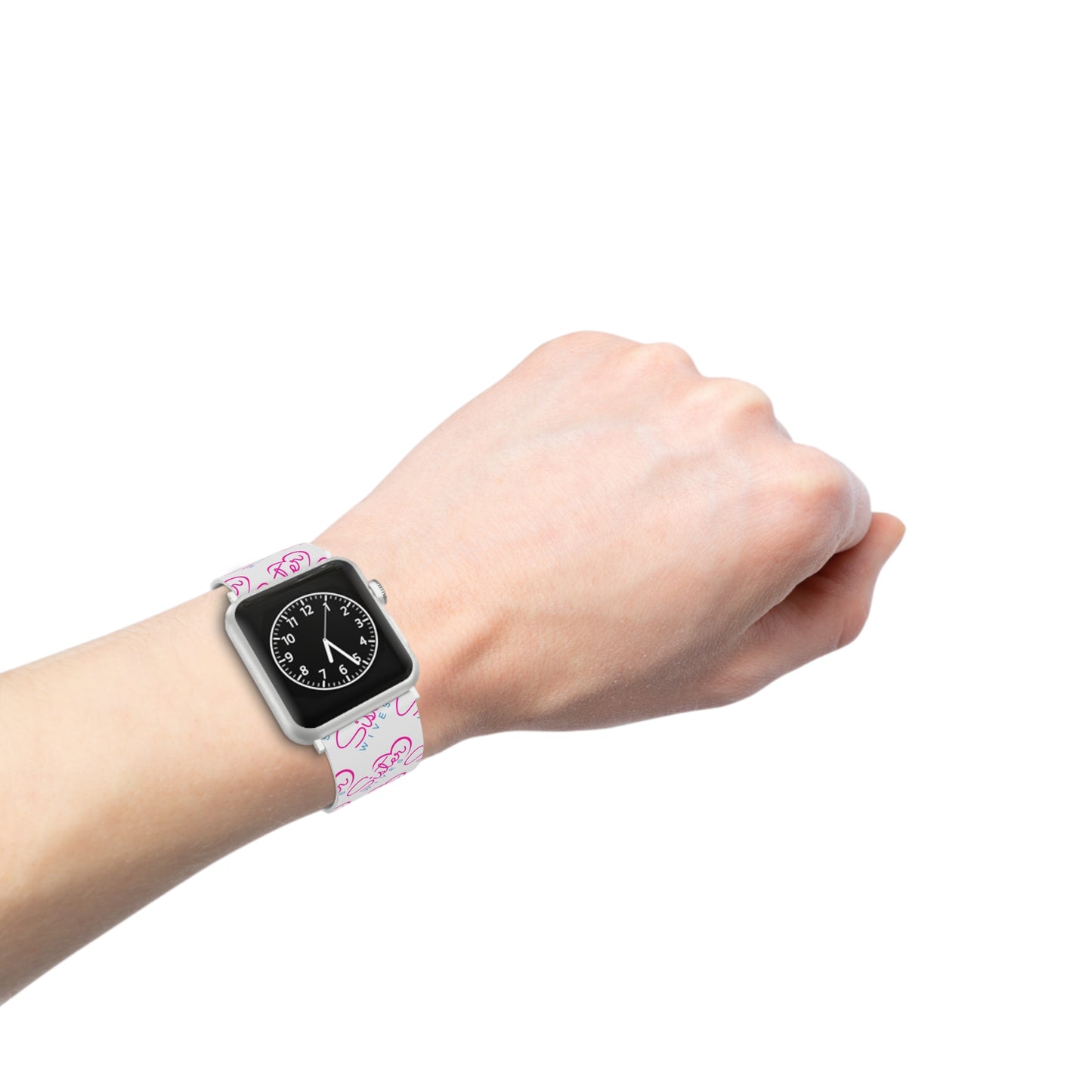 Sister Wives Logo Apple Watch Band — Pink Heart Script Pattern