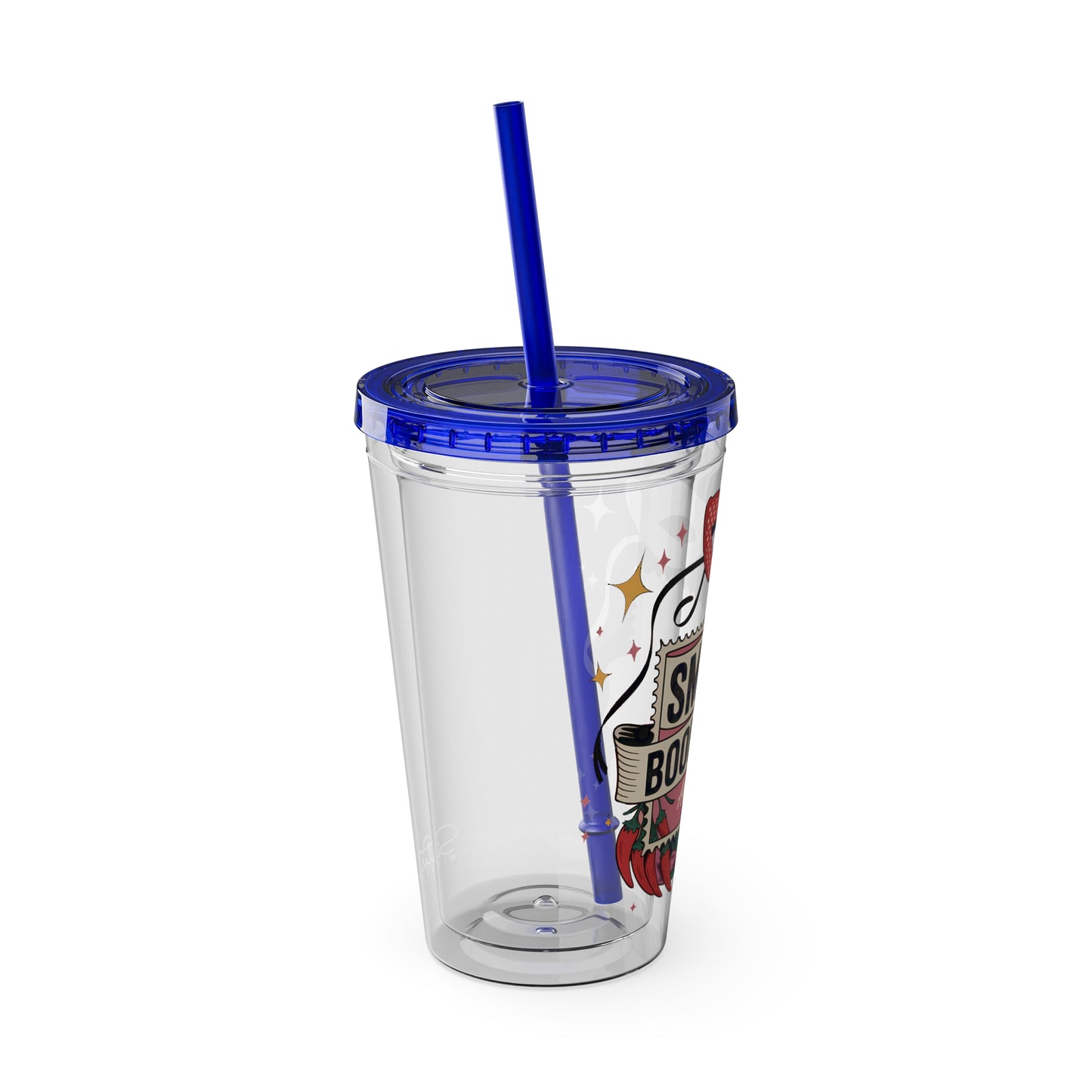 Admit One: Smutty Book Club – 16oz Sunsplash Tumbler | Polyamory Pride Cup | ENM Lifestyle Drinkware | Swinger Aesthetic Travel Cup | Spicy Romance Reader Gift | Poly, Open Relationship,...