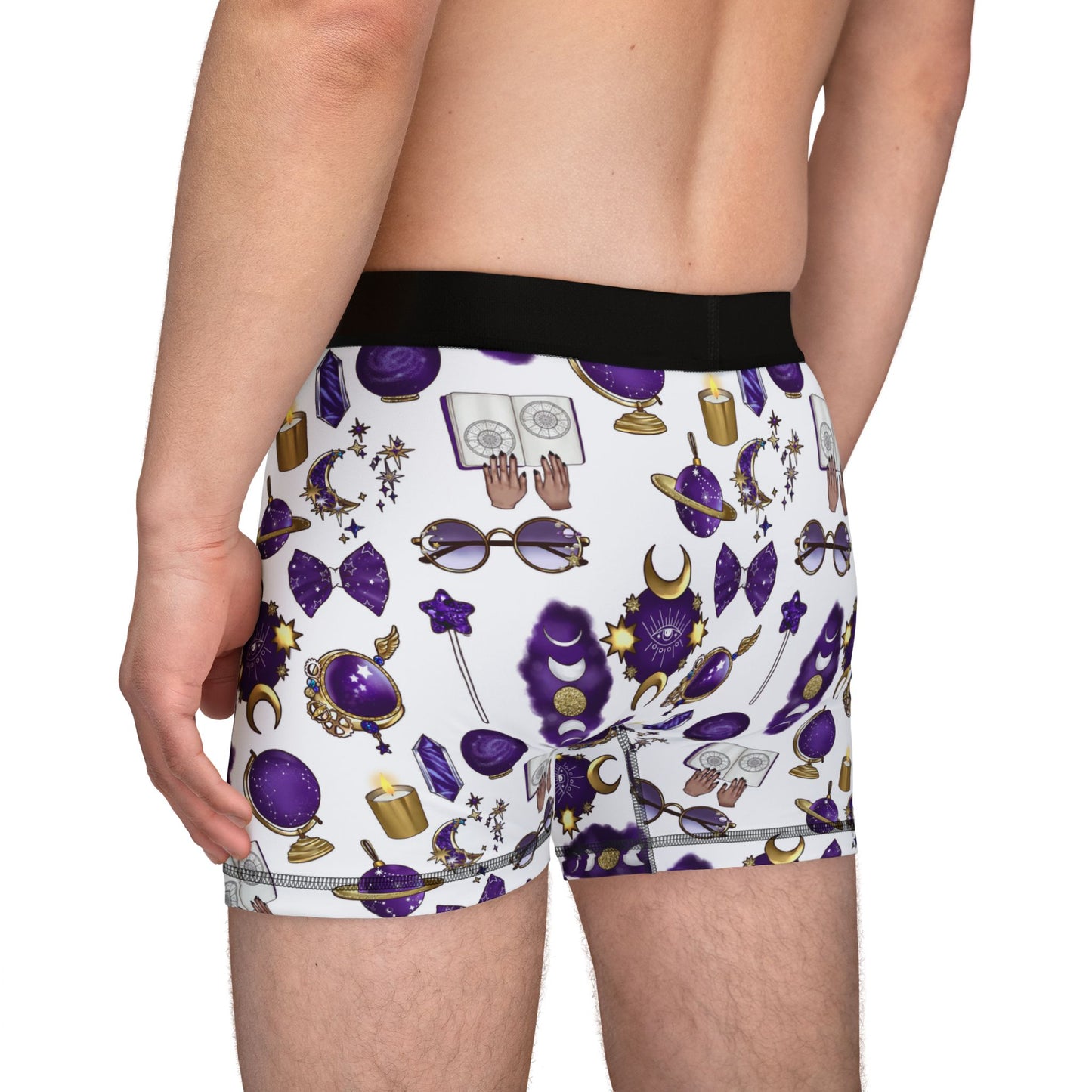 Celestial Polyamory Men’s Boxer Briefs – Astrology & Cosmic Underwear | ENM, Non-Monogamy & Pride-Friendly Intimates
