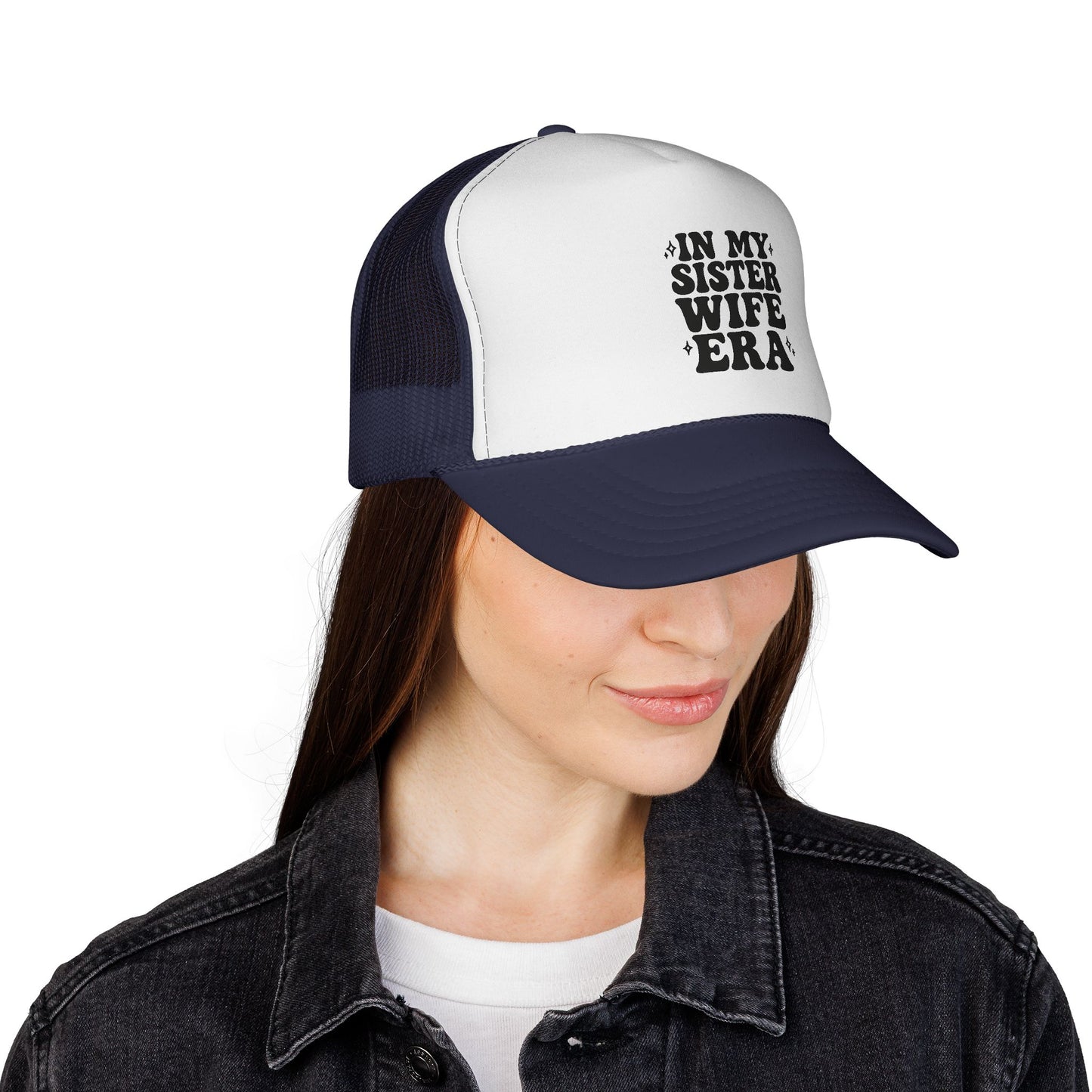In My Sisterwife Era Trucker Hat – Retro Mesh Cap, Adjustable Snapback