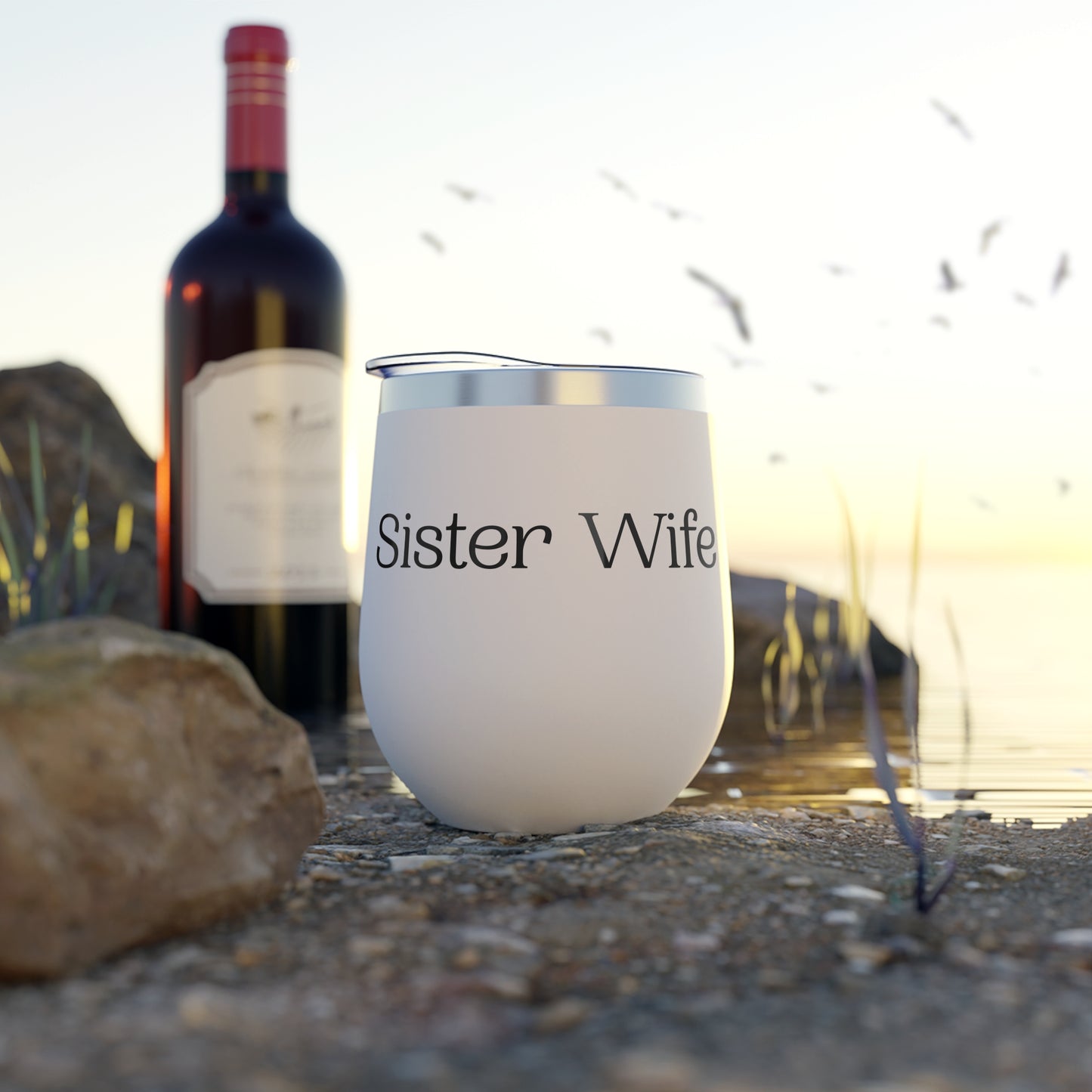 Sister Wife 12oz Insulated Wine Tumbler — Copper Vacuum Travel Cup