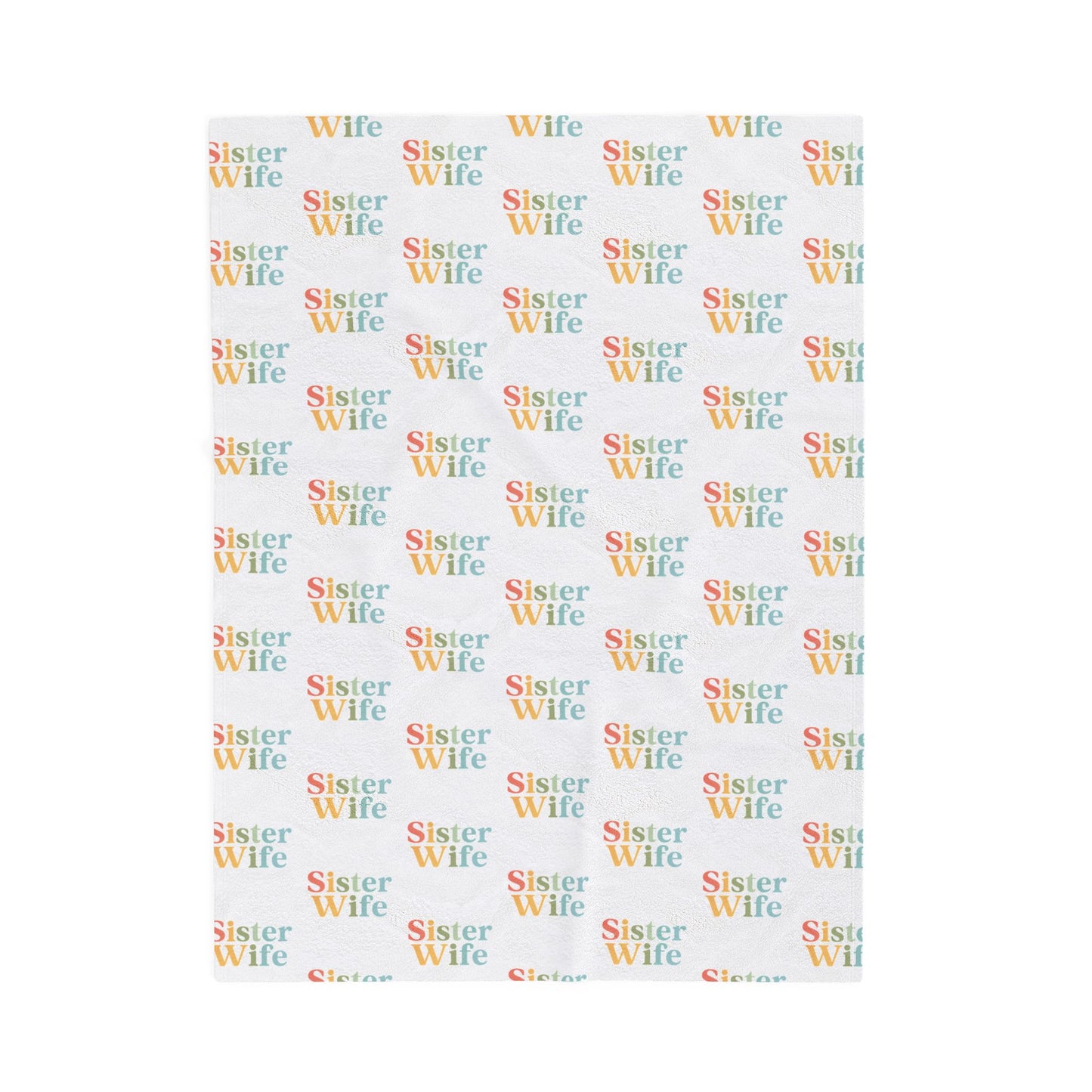 Sister Wife Pastel Velveteen Plush Blanket Soft Pastel Family Tribute Throw