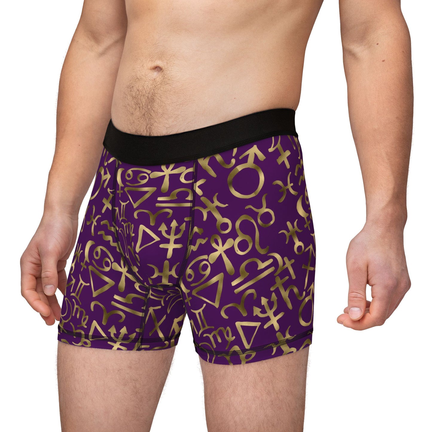 Celestial Polyamory Men’s Boxer Briefs – Astrology & Cosmic Underwear | ENM, Non-Monogamy & Pride-Friendly Intimates