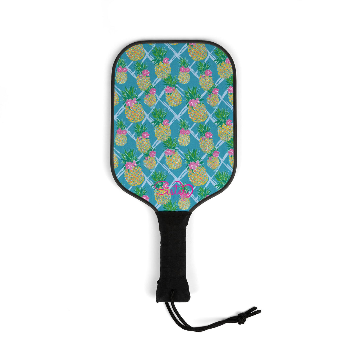 Preppy Pineapple Blue Colorful Pickleball Paddle Set By SisterWives ...
