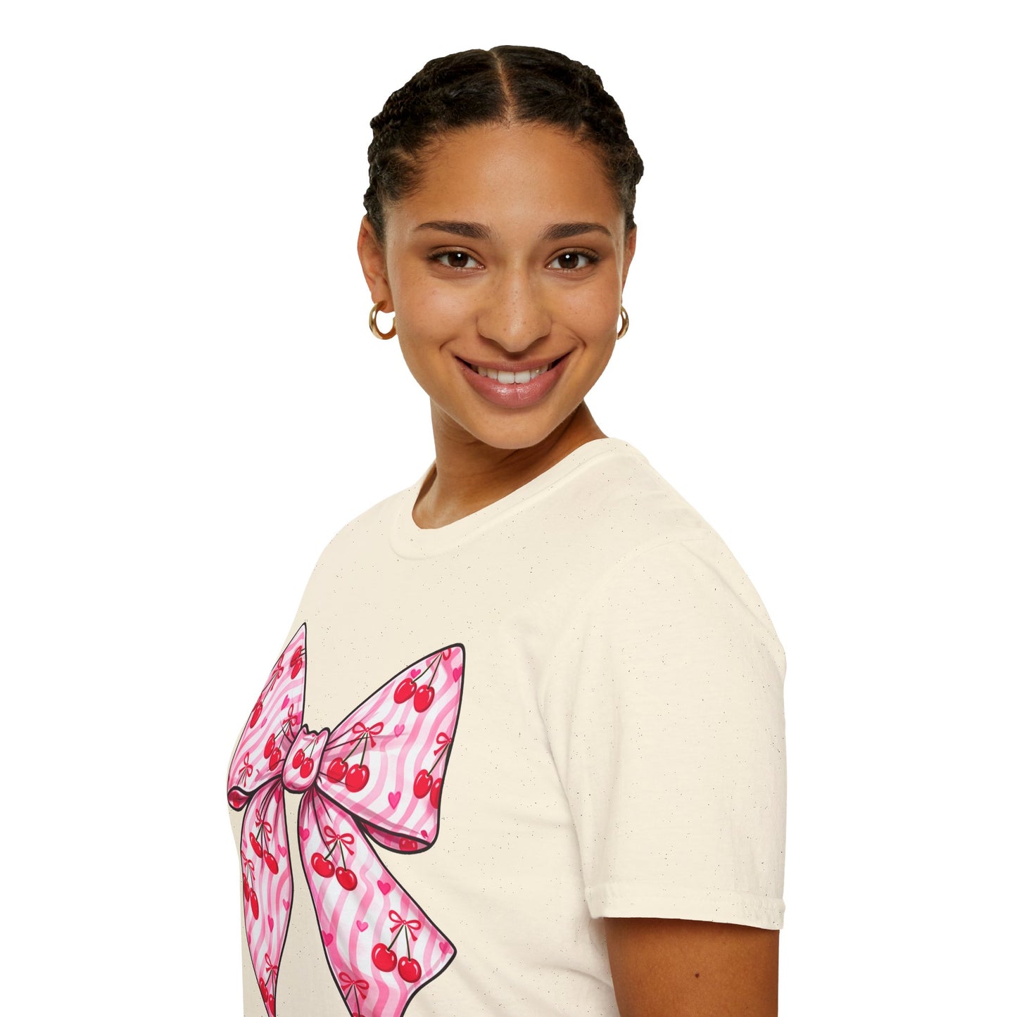 Valentine's Day Red Coquette Bow Shirt – Flirty Valentine Bow T-Shirt, Polyamory ENM Non-Monogamy Symbol Tee, Unisex Gildan 64000