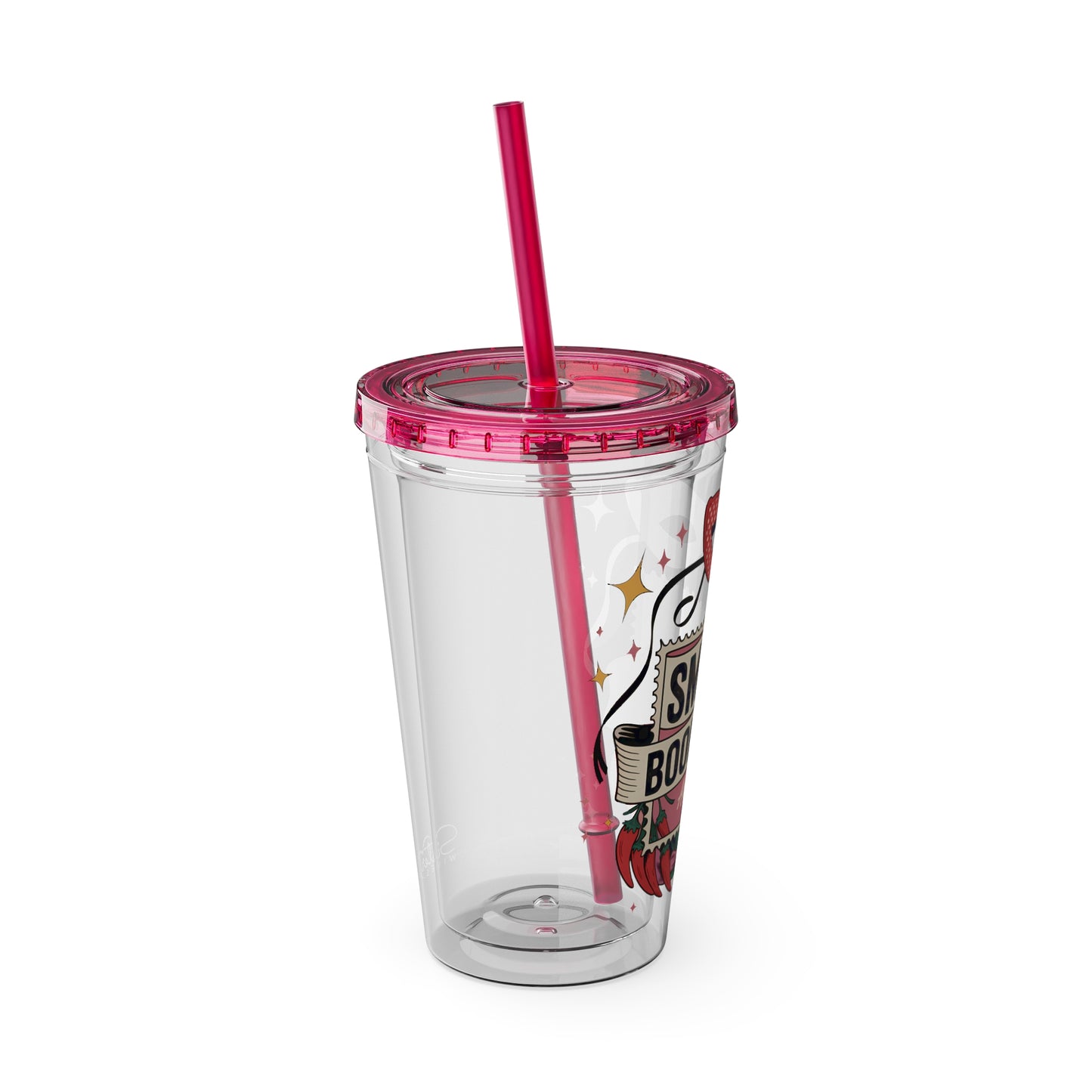 Admit One: Smutty Book Club – 16oz Sunsplash Tumbler | Polyamory Pride Cup | ENM Lifestyle Drinkware | Swinger Aesthetic Travel Cup | Spicy Romance Reader Gift | Poly, Open Relationship,...