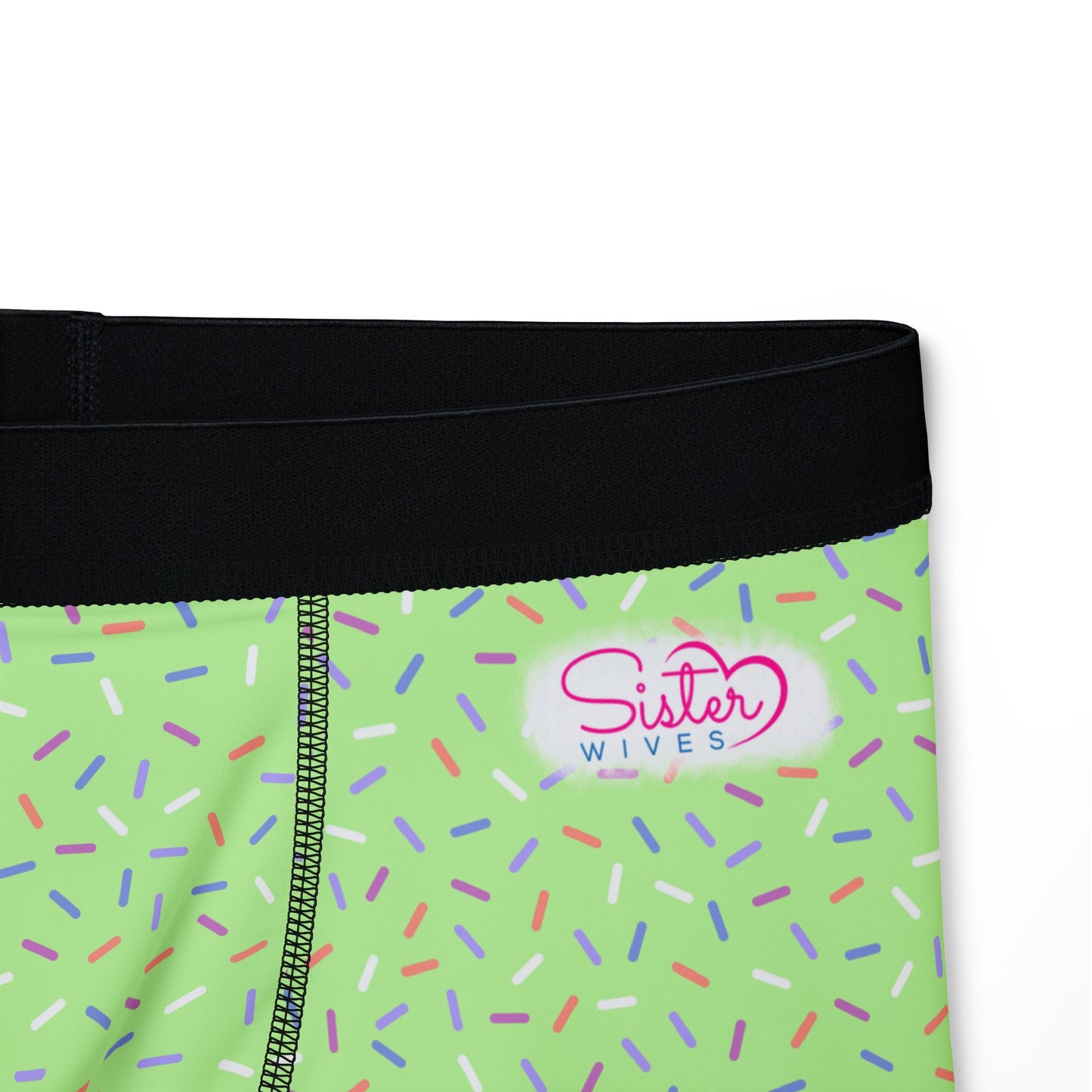Green Sprinkle Men’s Boxer Briefs | Polyamory-Friendly Underwear | ENM Men’s Loungewear | Aesthetic Stretch Boxer Briefs | Body-Positive Intimates