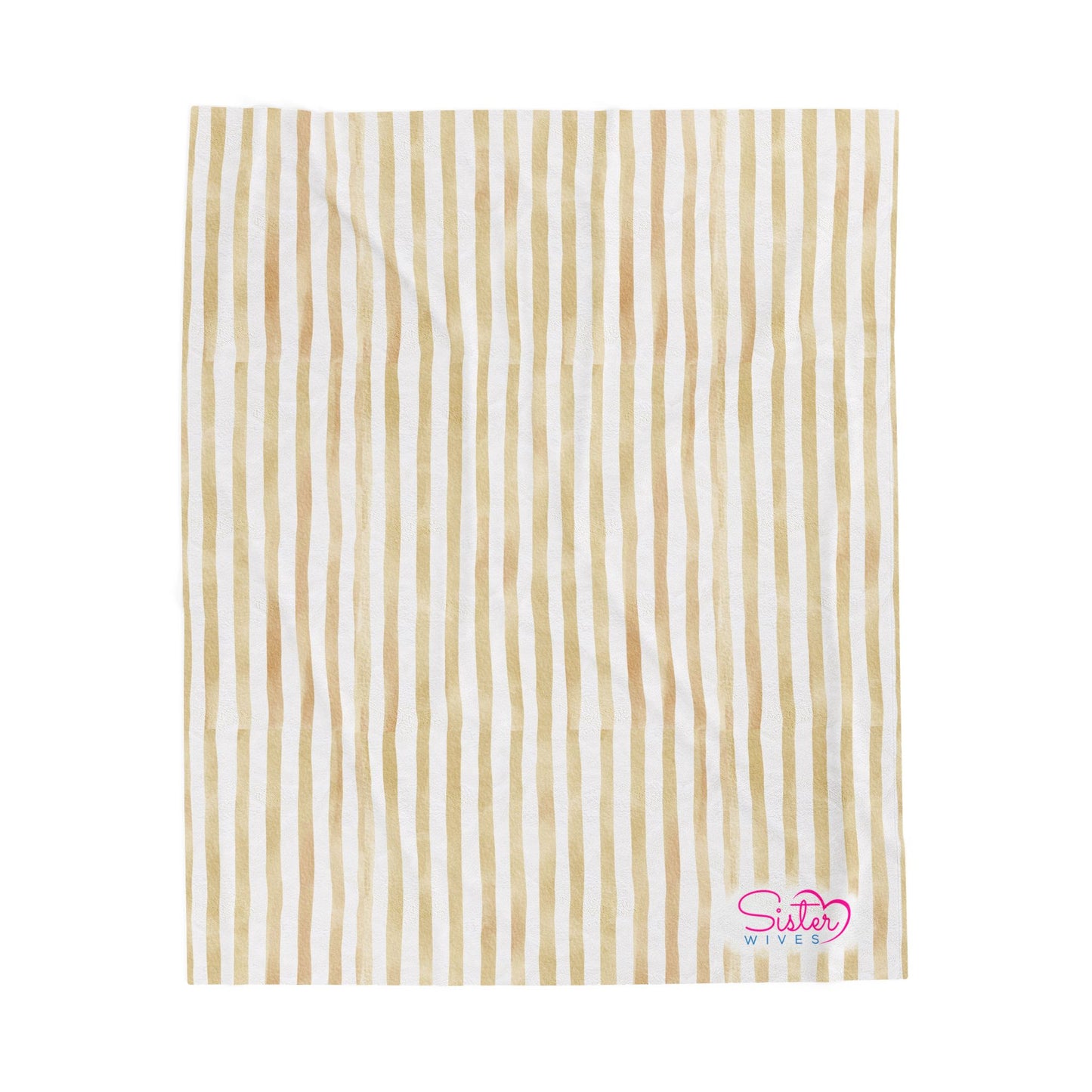 Soft Stripe Throw Blanket – Polyamory Sisterwives ENM Friendly Home Decor | Swinger Lifestyle Cozy Blanket | Minimalist Blush Stripe Throw