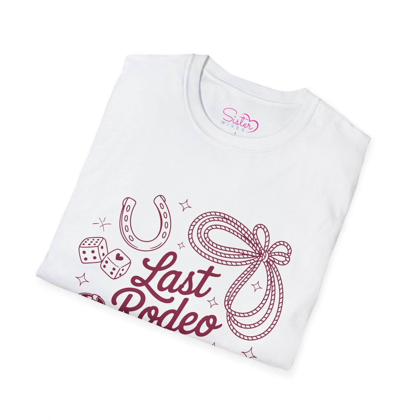 Last Rodeo Shirt – Cowgirl Bachelorette Party Tee, Western Bride Shirt, Poly-Friendly Wedding Weekend T-Shirt, Unisex Gildan 64000