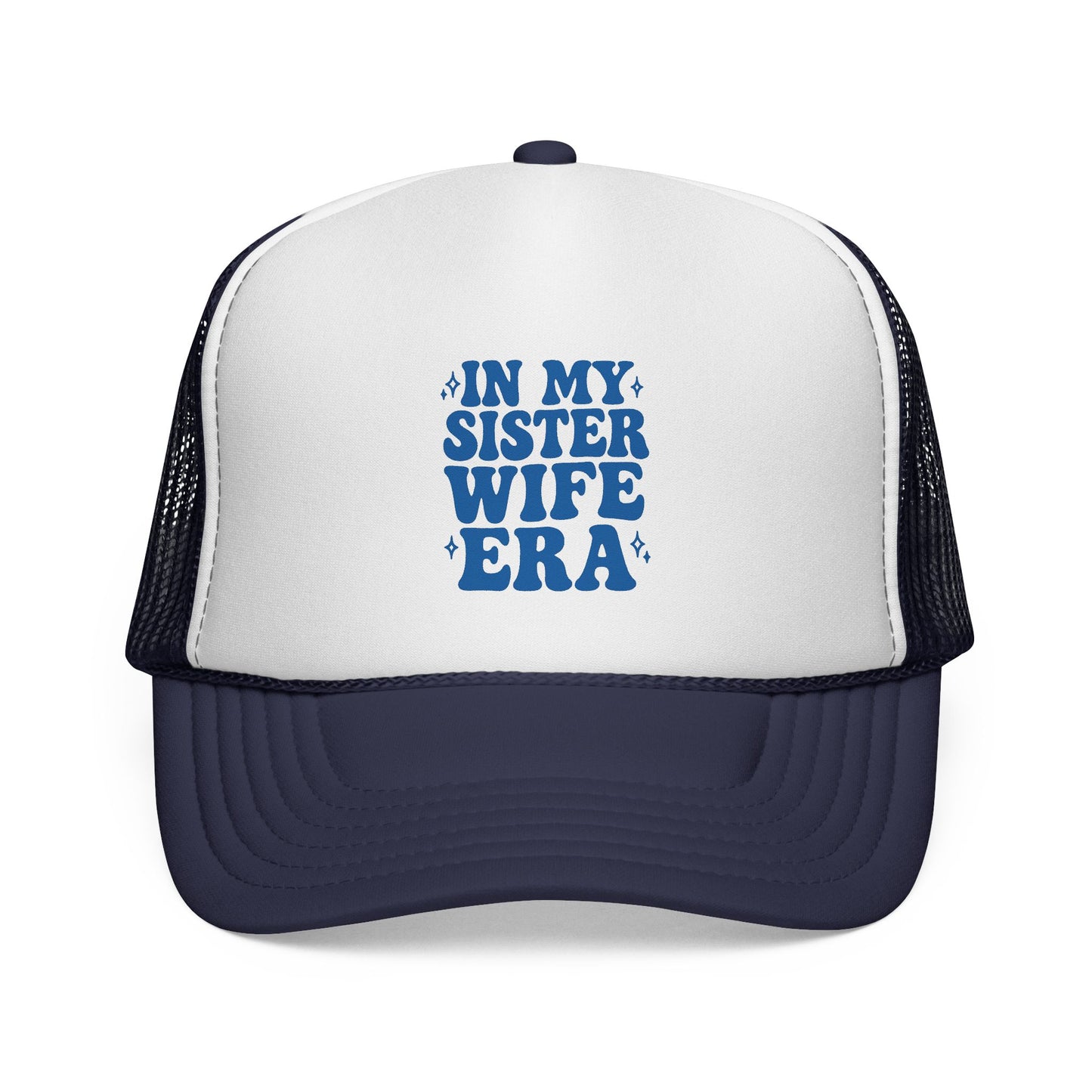Blue In My Sisterwife Era Trucker Hat – Retro Mesh Cap, Adjustable Snapback