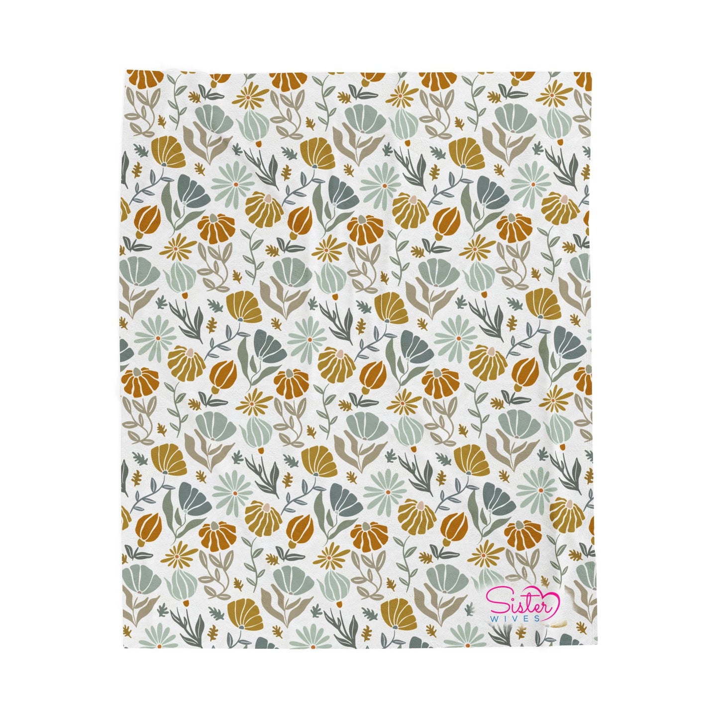 Boho Floral Throw Blanket – Cozy Botanical Home Decor | Polyamory & ENM Friendly