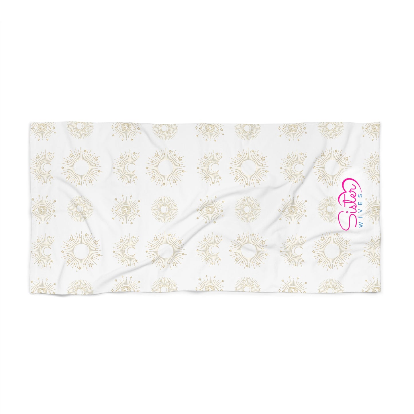 Celestial Zodiac Polyamory Beach Towel | ENM & Non-Monogamy Friendly Astrology, Zodiac & Magical Aesthetic Pool Towel