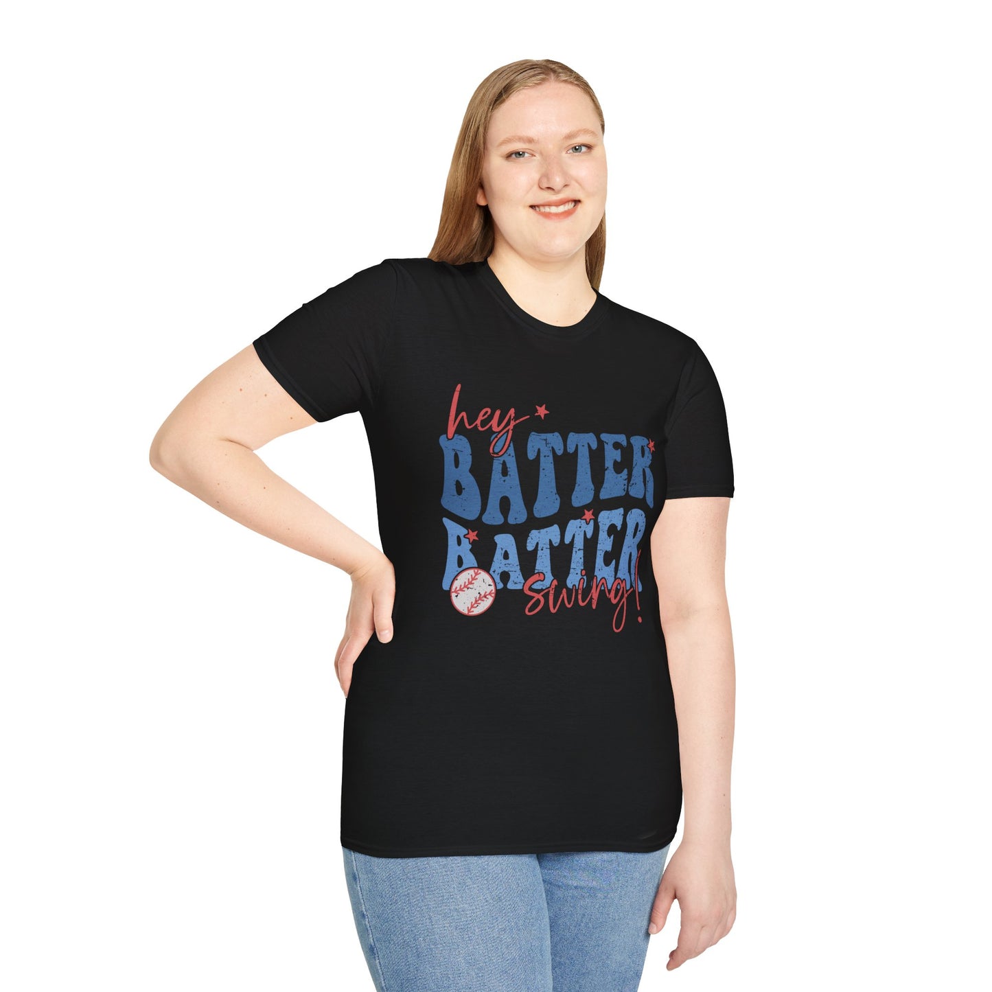 Hey Batter Batter Swing T-Shirt | Playful Swinger Humor Tee | ENM & Polyamory Lifestyle Apparel